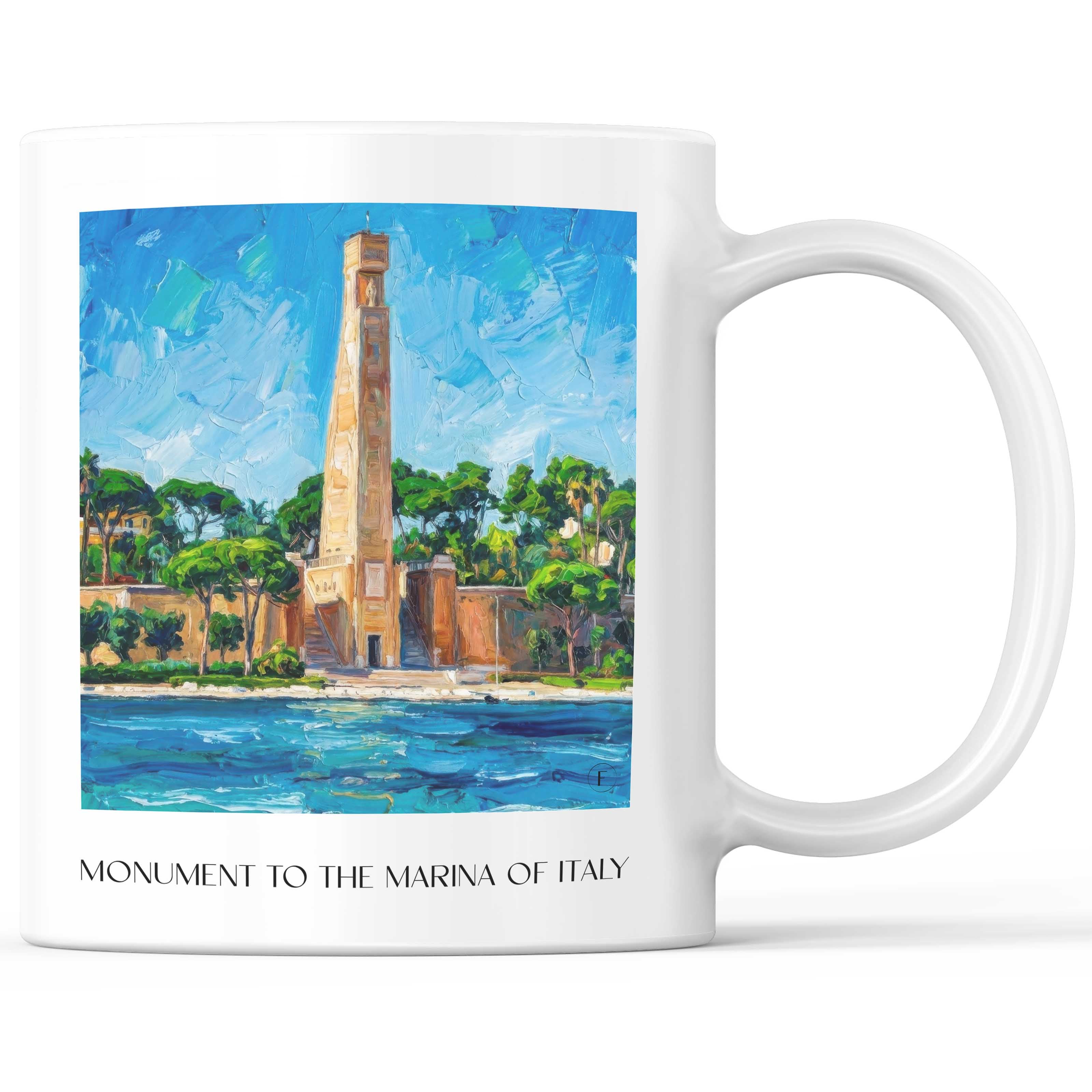 Monumento al Marinaio d´Italia Kaffeebecher - Brindisi - Italien Becher - Kaffeetasse im Ölgemälde Stil