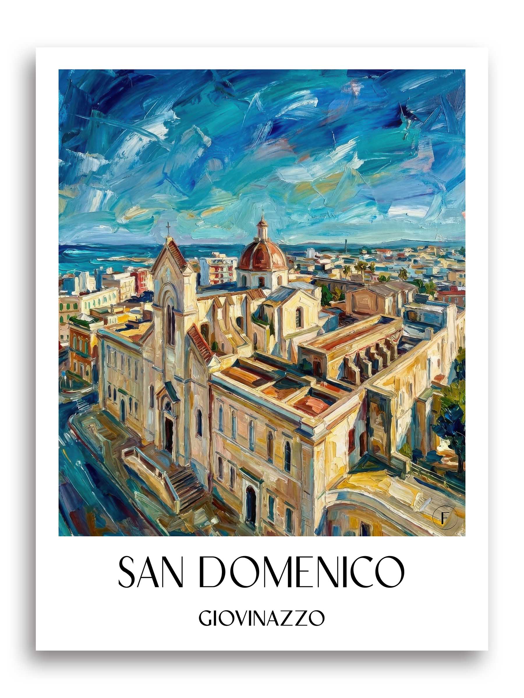 San Domenico Poster - Giovinazzo - Italien Kunstdruck - Ölgemälde von A4 bis A1