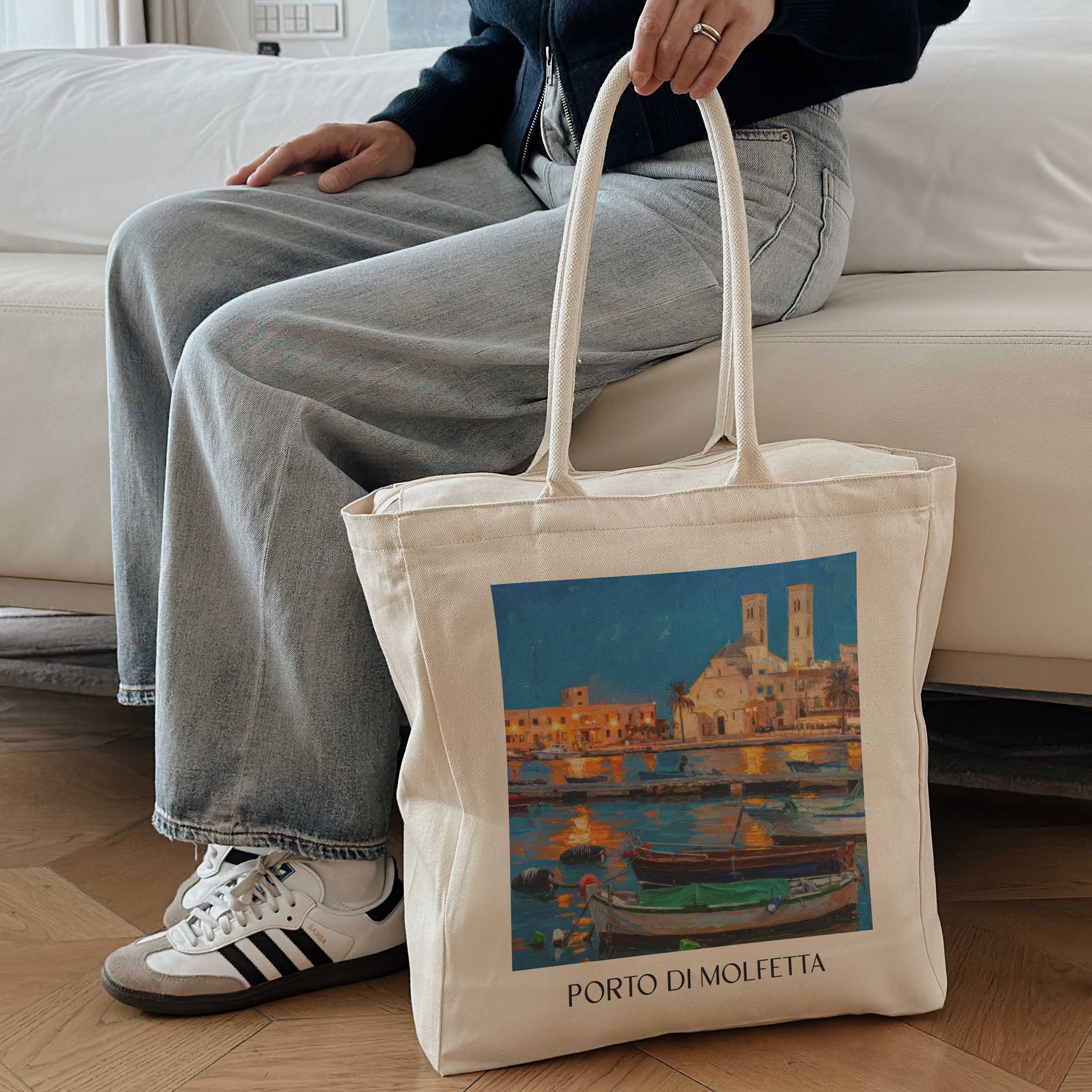 porto-di-molfetta-apulien-italien-einkaufstasche-oil-painting-oelgemaelde
