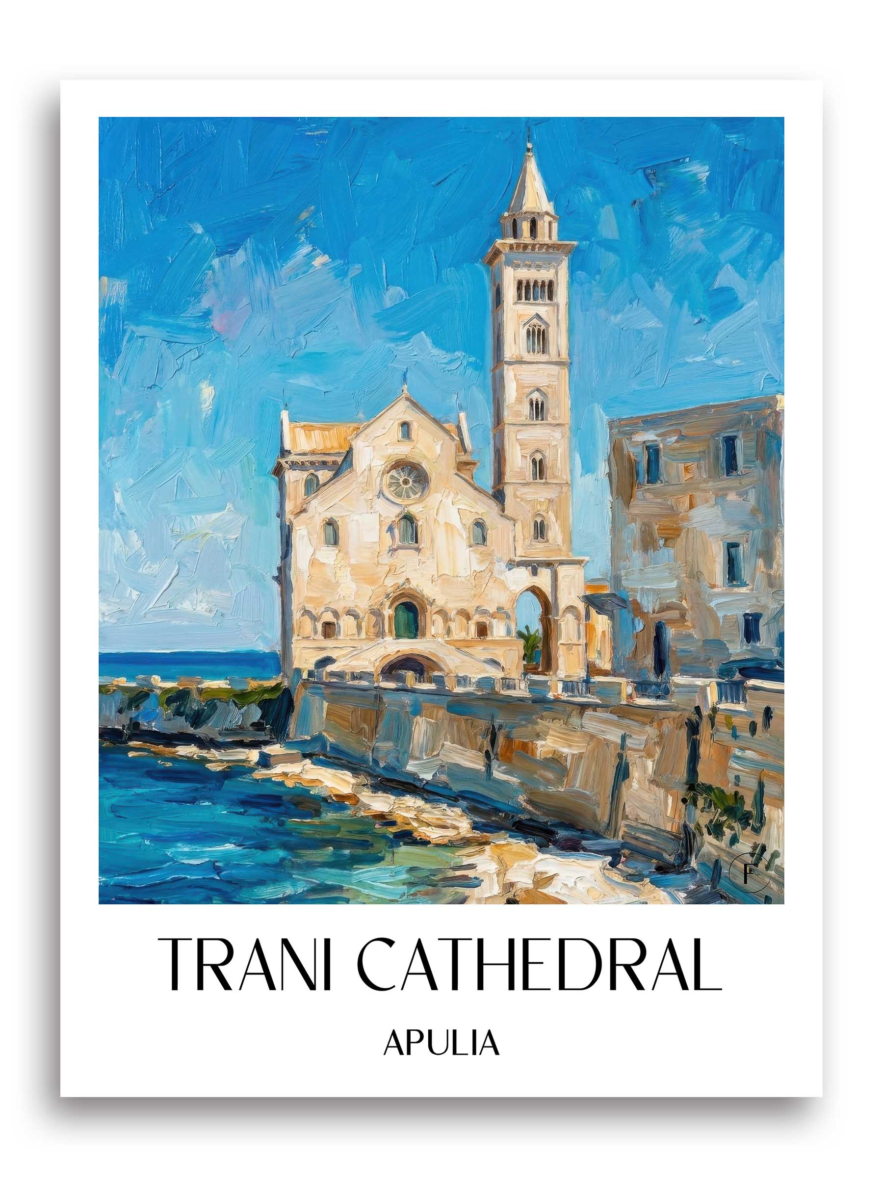 Kathedrale von Trani Poster - Apulien - Italien Kunstdruck - Ölgemälde von A4 bis A1