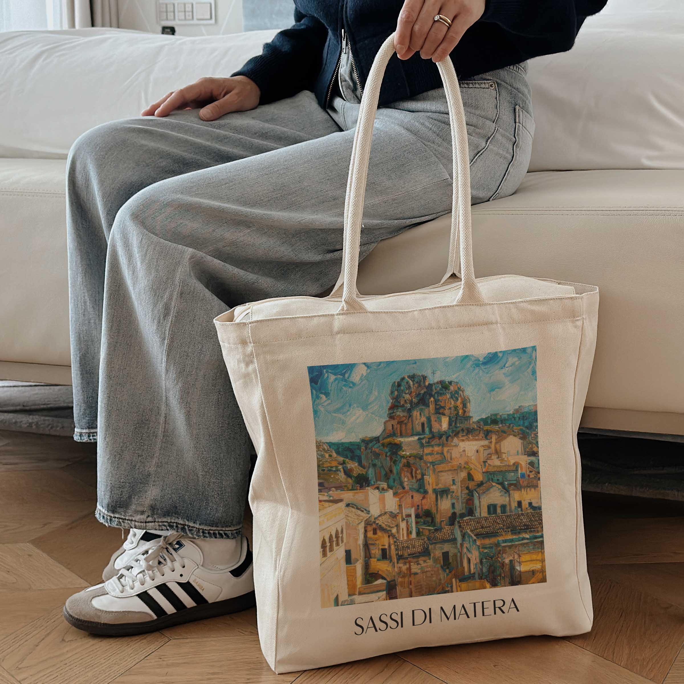 sassi-di-matera-basilikata-italien-einkaufstasche-oil-painting-oelgemaelde
