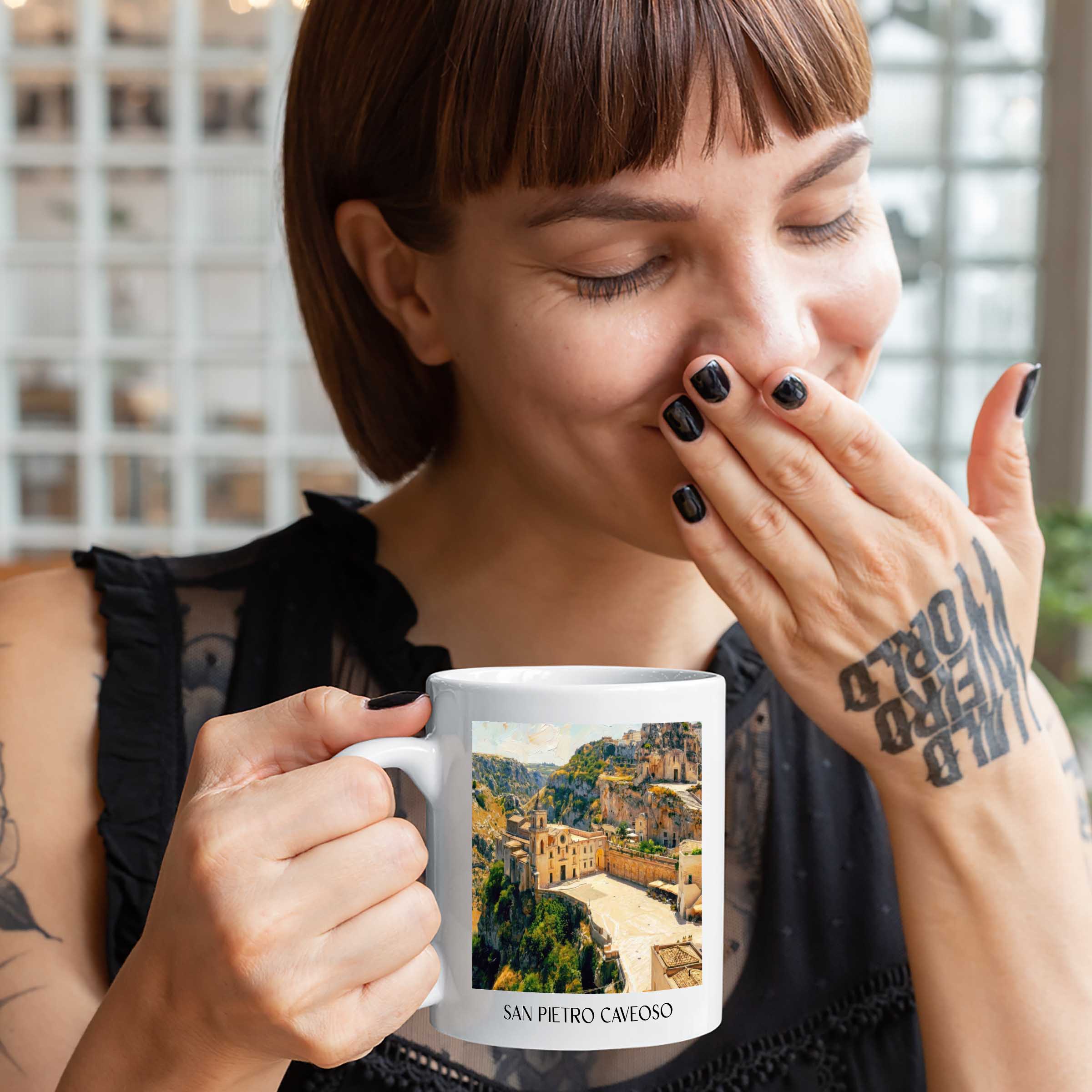 san-pietro-caveoso-matera-italien-kaffeebecher-oil-painting-oelgemaelde