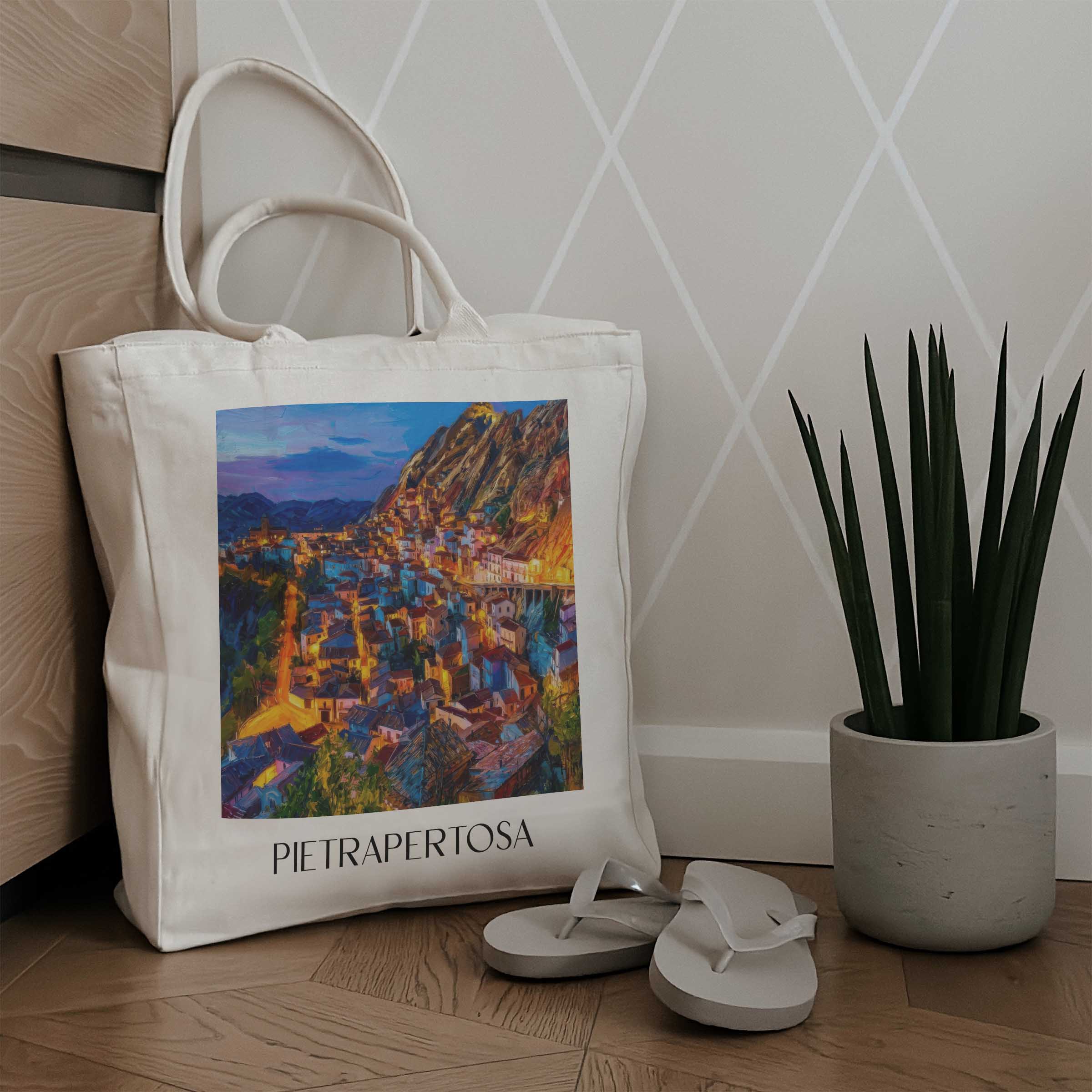 pietrapertosa-basilikata-italien-einkaufstasche-oil-painting-oelgemaelde