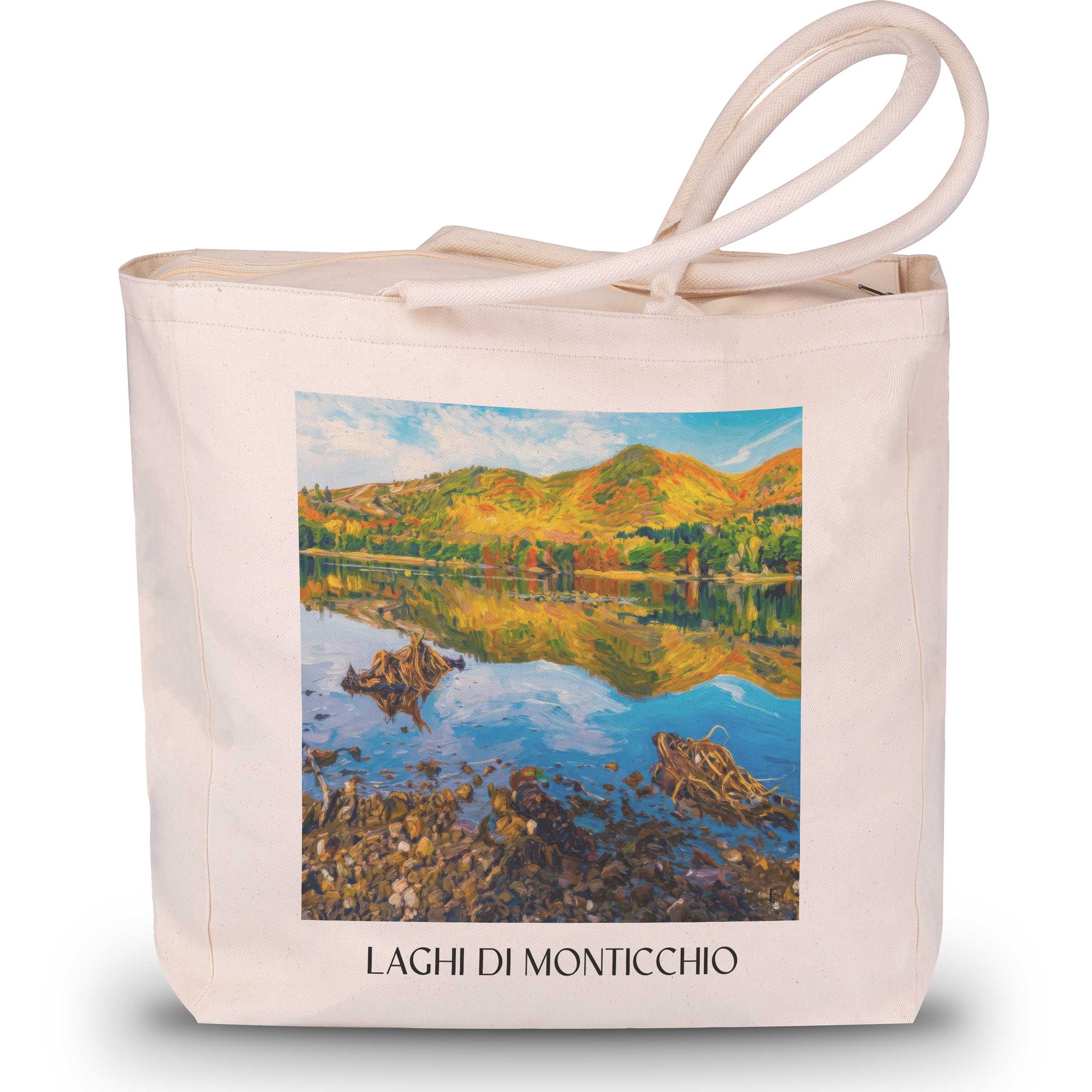 laghi-di-monticchio-basilikata-italien-einkaufstasche-oil-painting-oelgemaelde