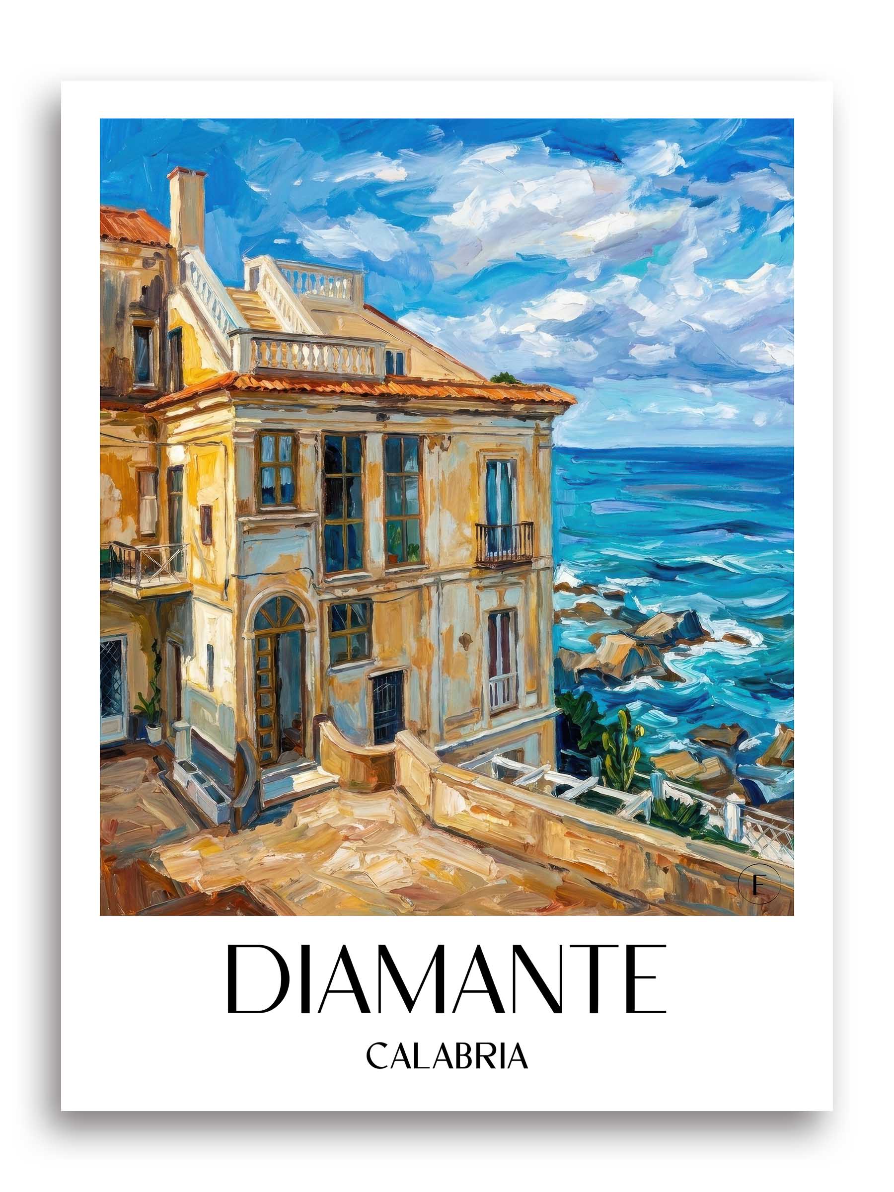 Diamante Poster - Kalabrien - Italien Kunstdruck - Ölgemälde von A4 bis A1