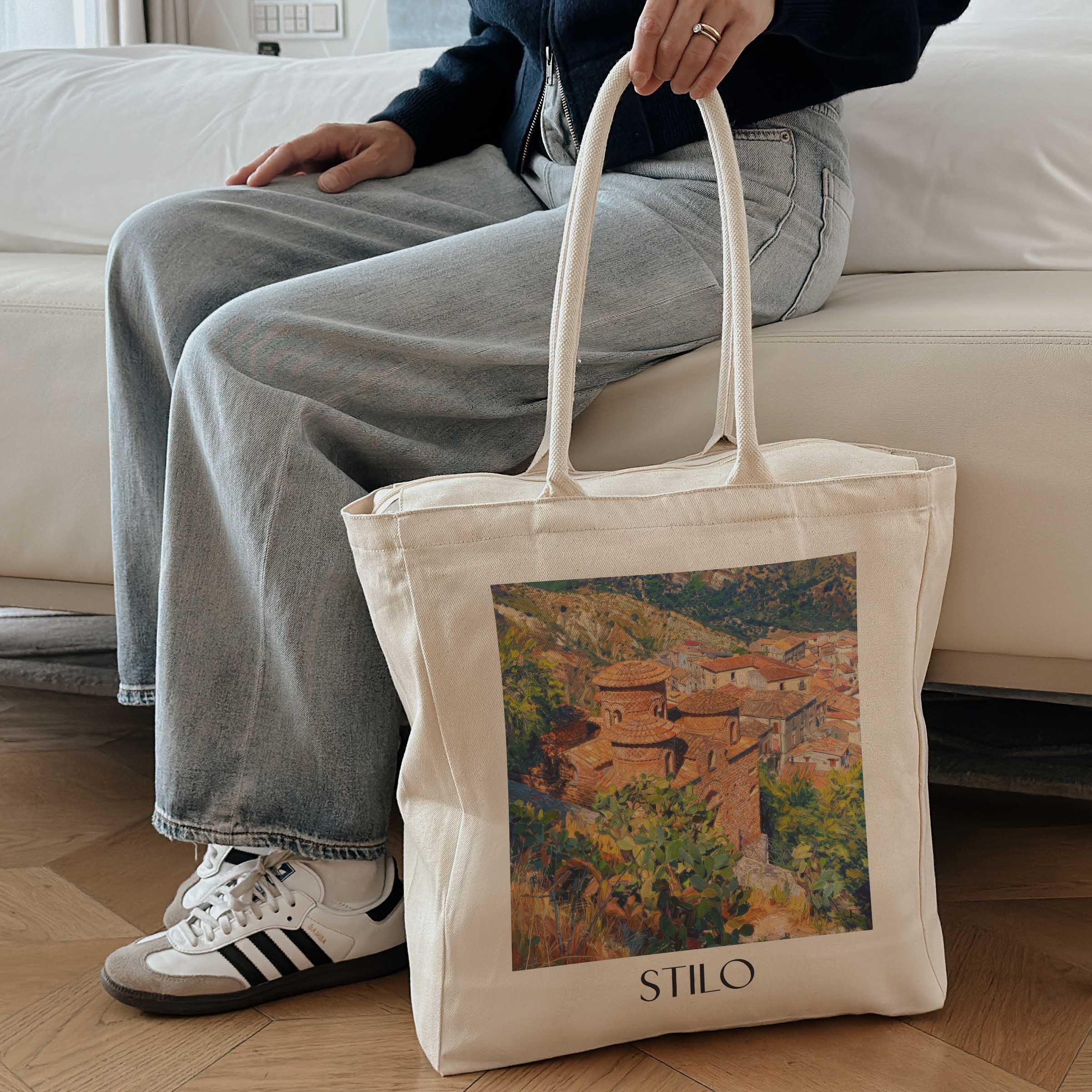 stilo--kalabrien-italien-einkaufstasche-oil-painting-oelgemaelde