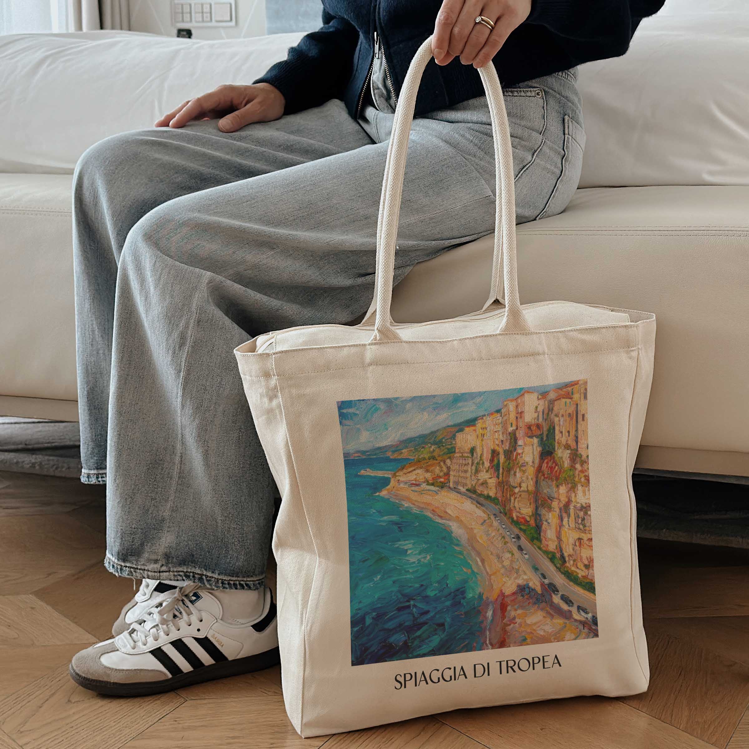spiaggia-di-tropea-kalabrien-italien-einkaufstasche-oil-painting-oelgemaelde