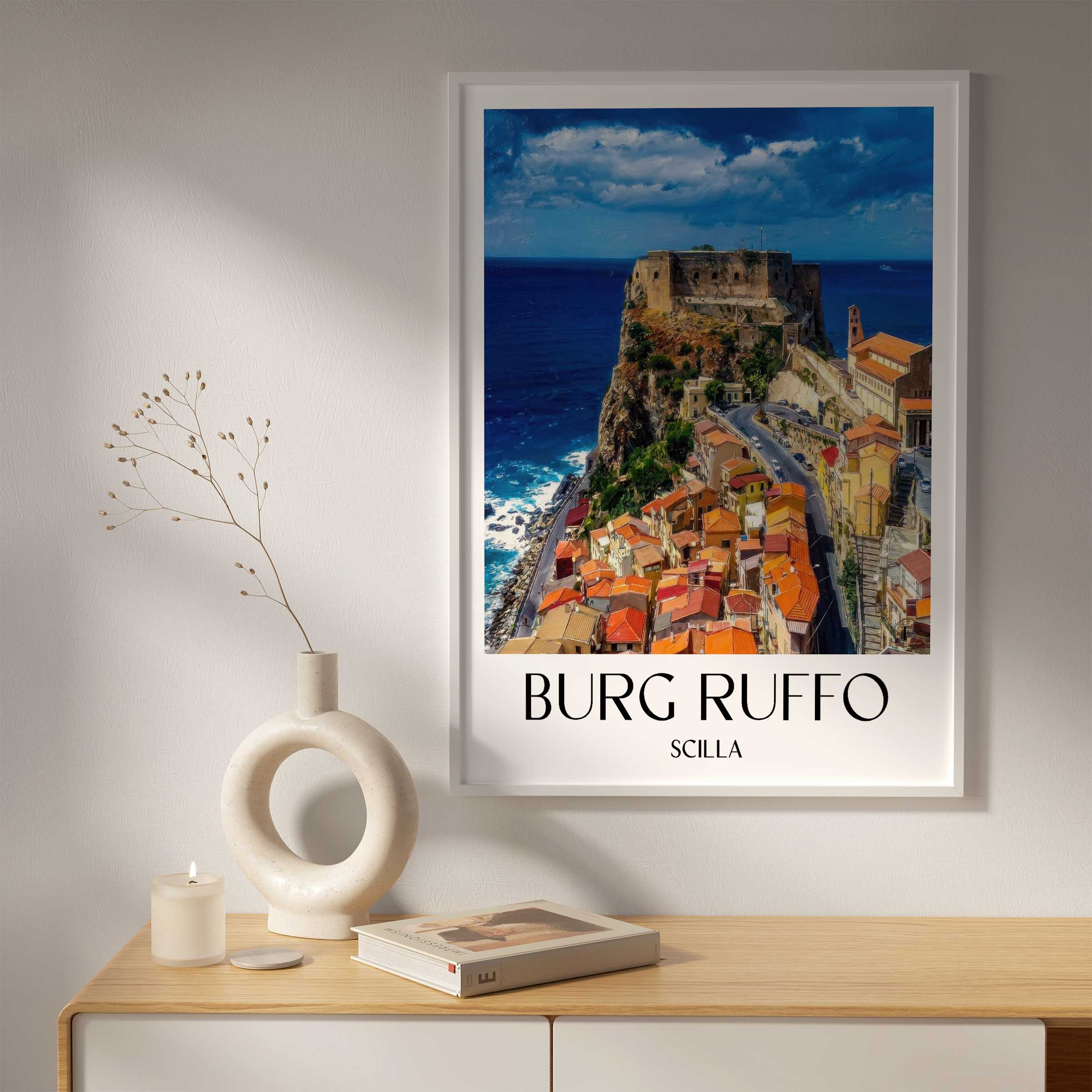 burg-ruffo-scilla-italien-poster-oil-painting-oelgemaelde