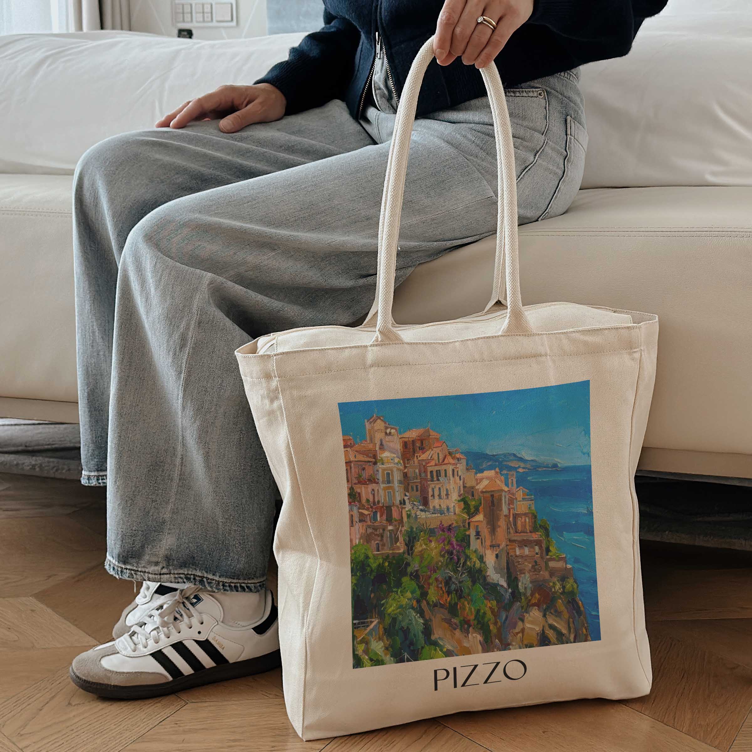 pizzo--kalabrien-italien-einkaufstasche-oil-painting-oelgemaelde