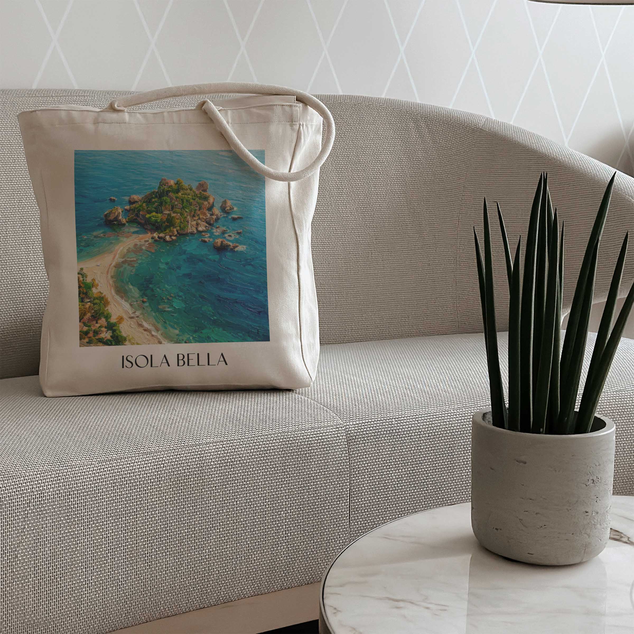 isola-bella-taormina-italien-einkaufstasche-oil-painting-oelgemaelde