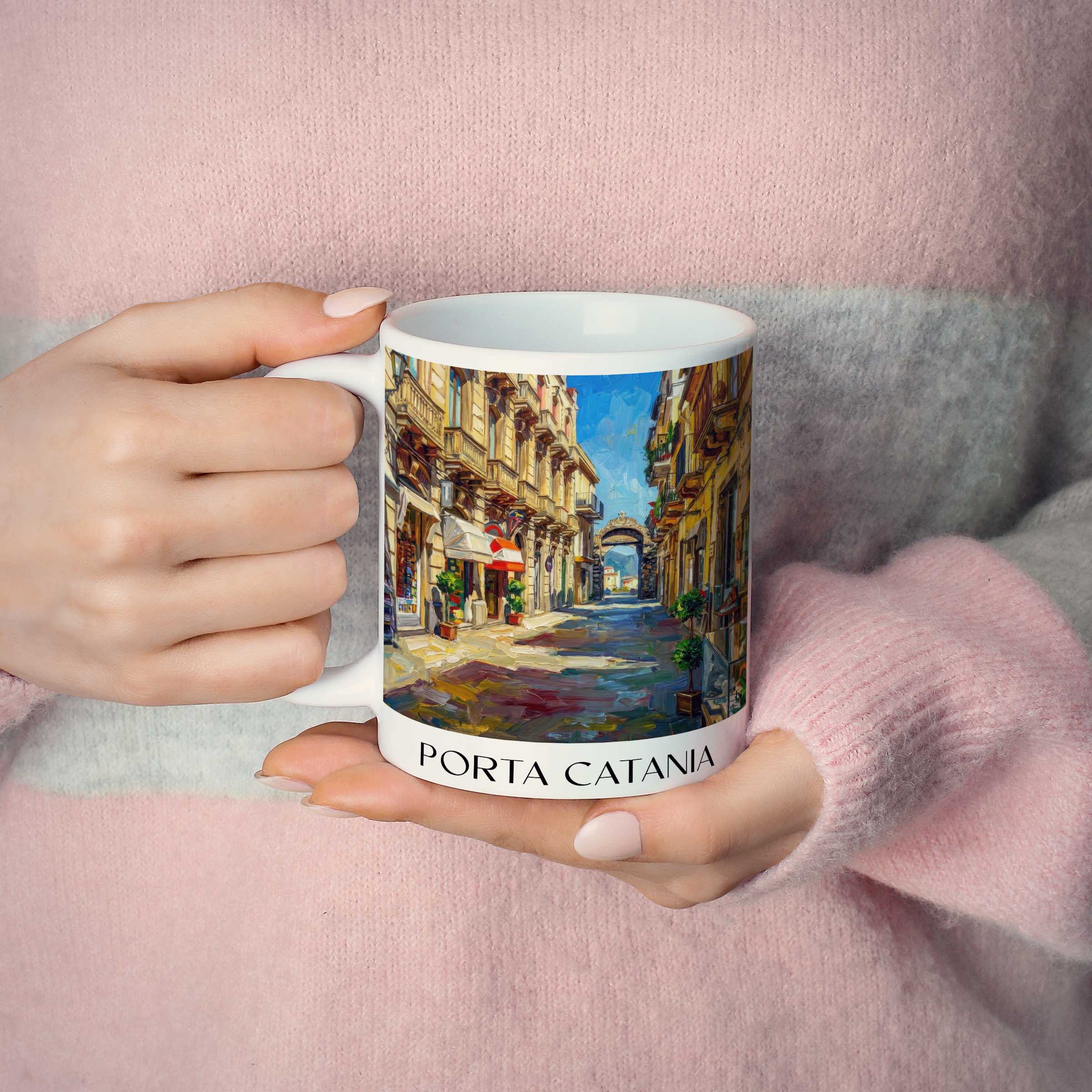 porta-catania-taormina-italien-kaffeebecher-oil-painting-oelgemaelde