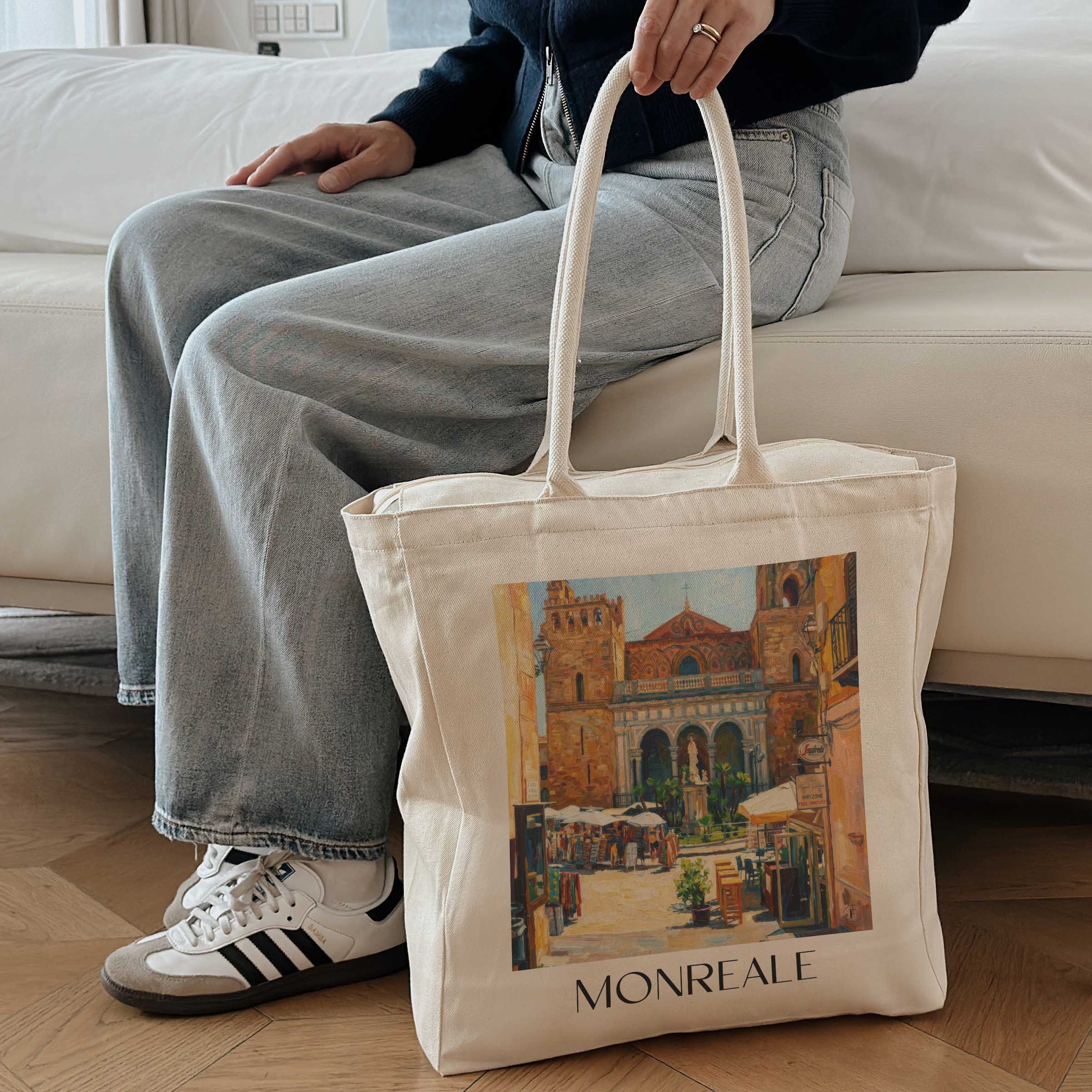 monreale-sizilien-italien-einkaufstasche-oil-painting-oelgemaelde