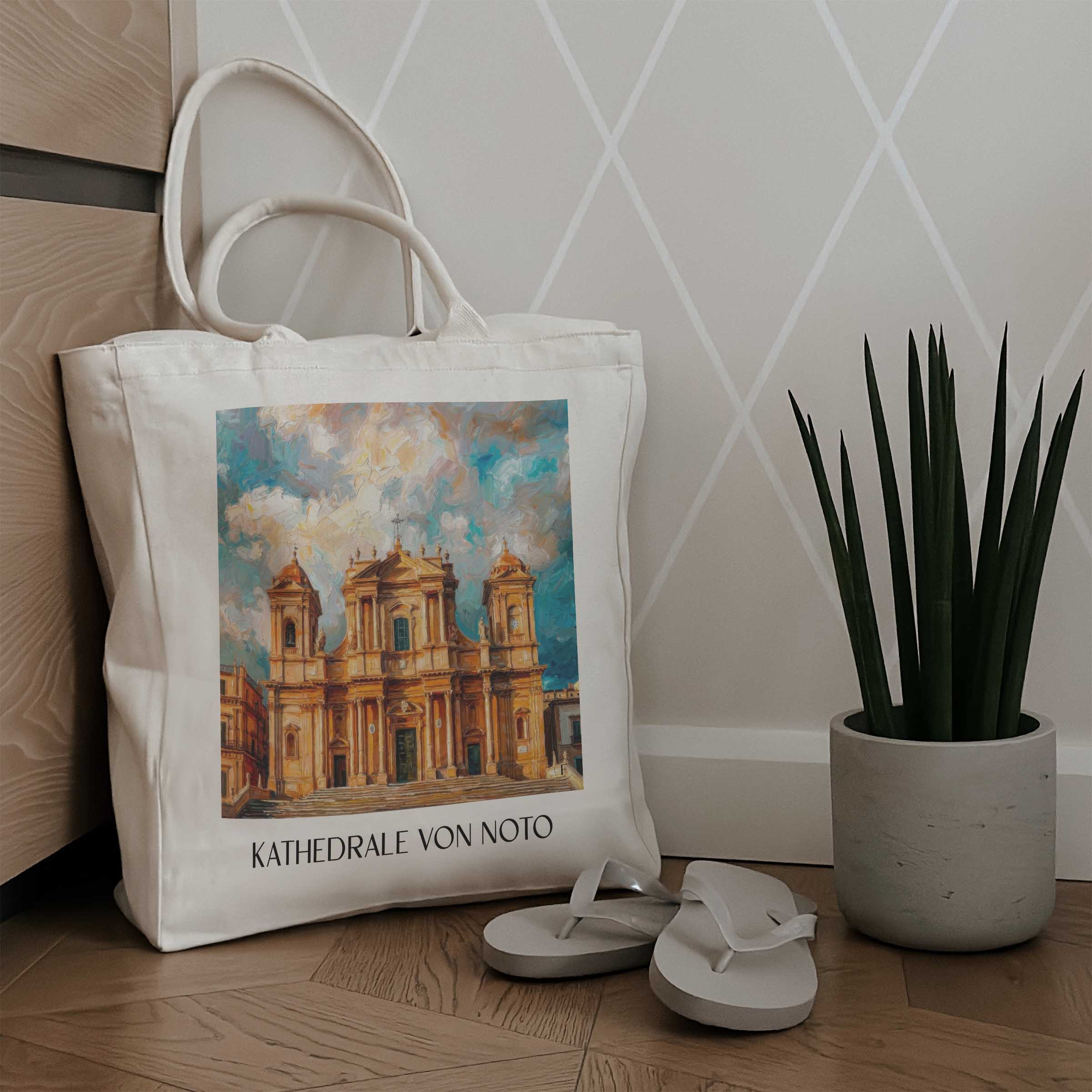 kathedrale-von-noto-sizilien-italien-einkaufstasche-oil-painting-oelgemaelde