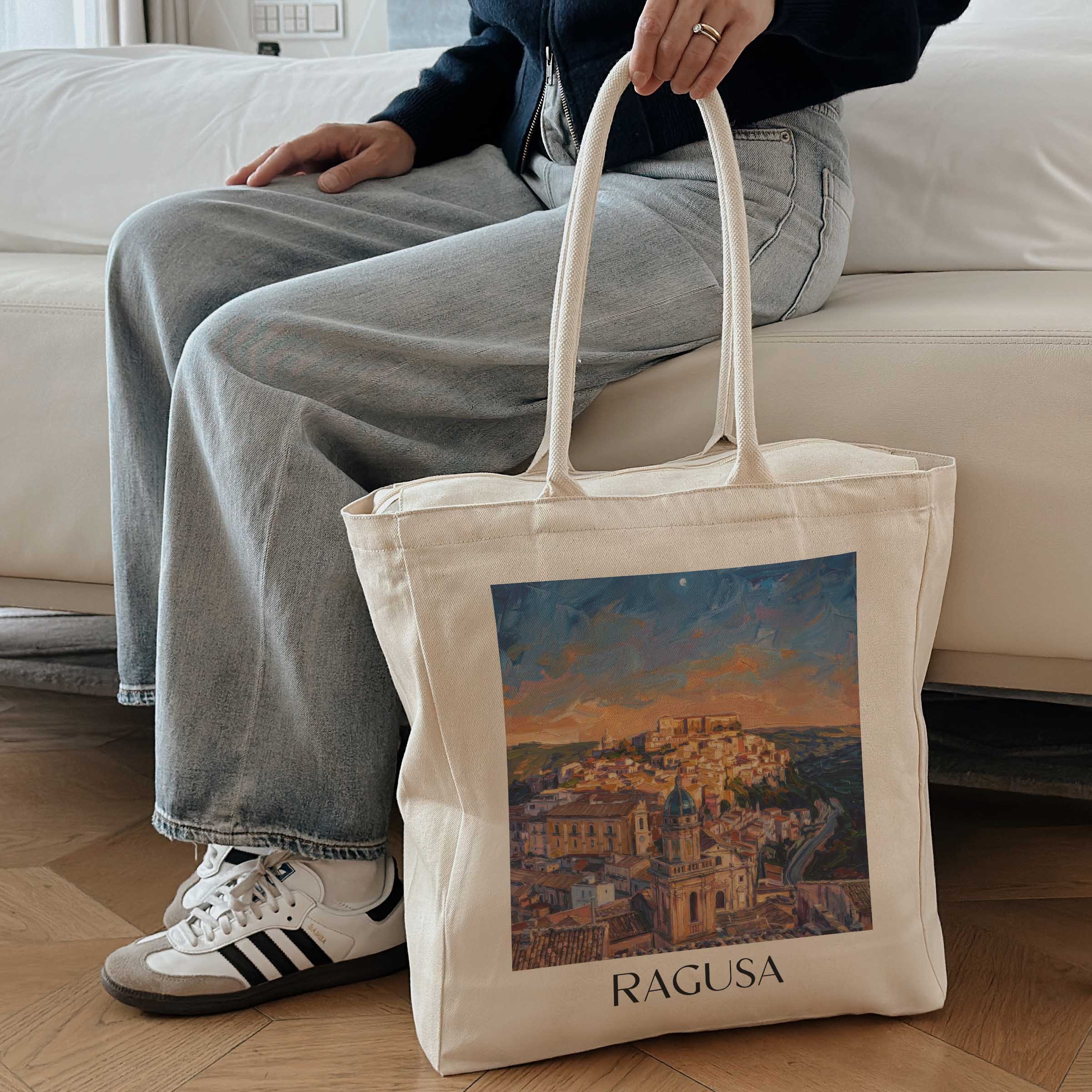 ragusa-sizilien-italien-einkaufstasche-oil-painting-oelgemaelde