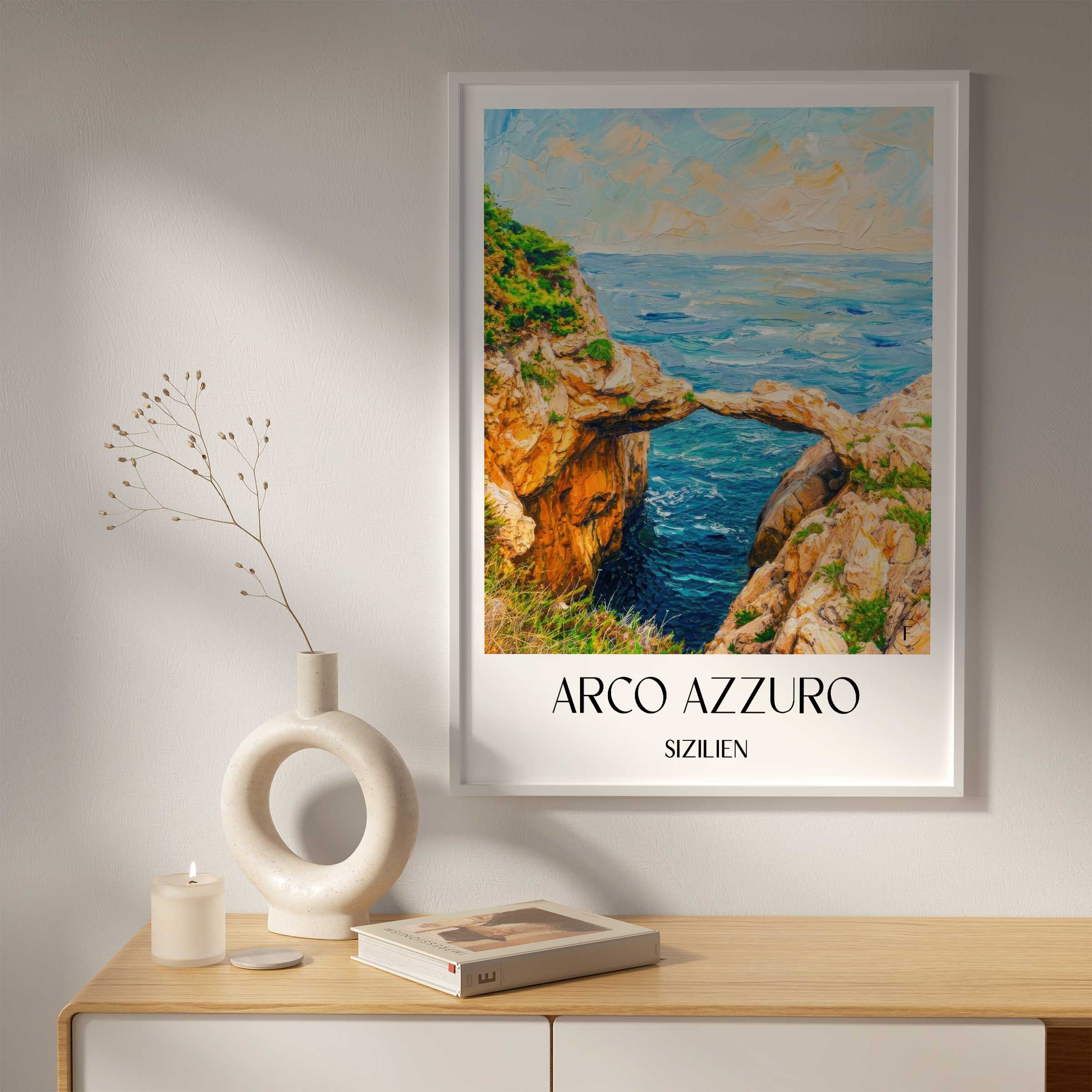 arco-azzuro-sizilien-italien-poster-oil-painting-oelgemaelde