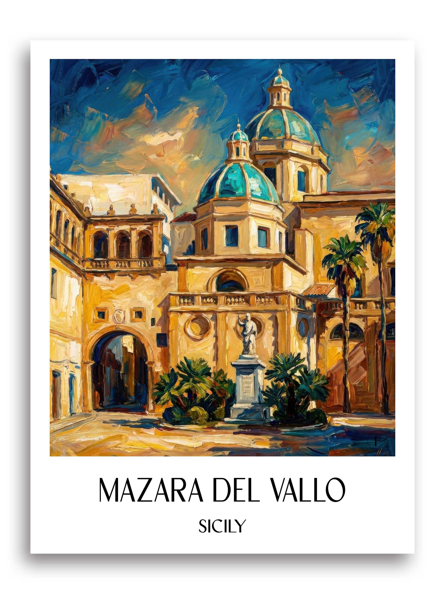 Mazara del Vallo Poster - Sizilien - Italien Kunstdruck - Ölgemälde von A4 bis A1