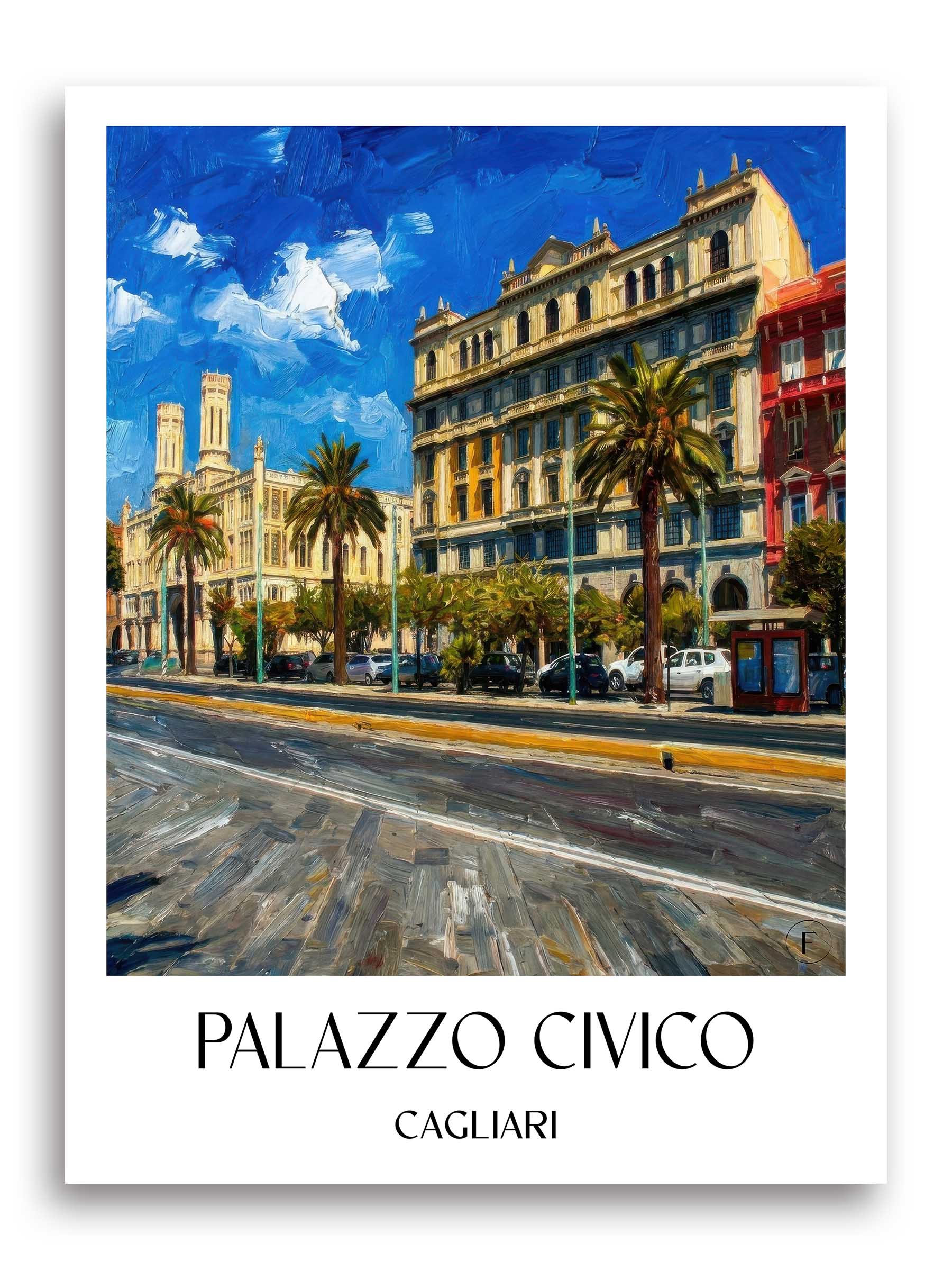 palazzo-civico-cagliari-italien-poster-oil-painting-oelgemaelde