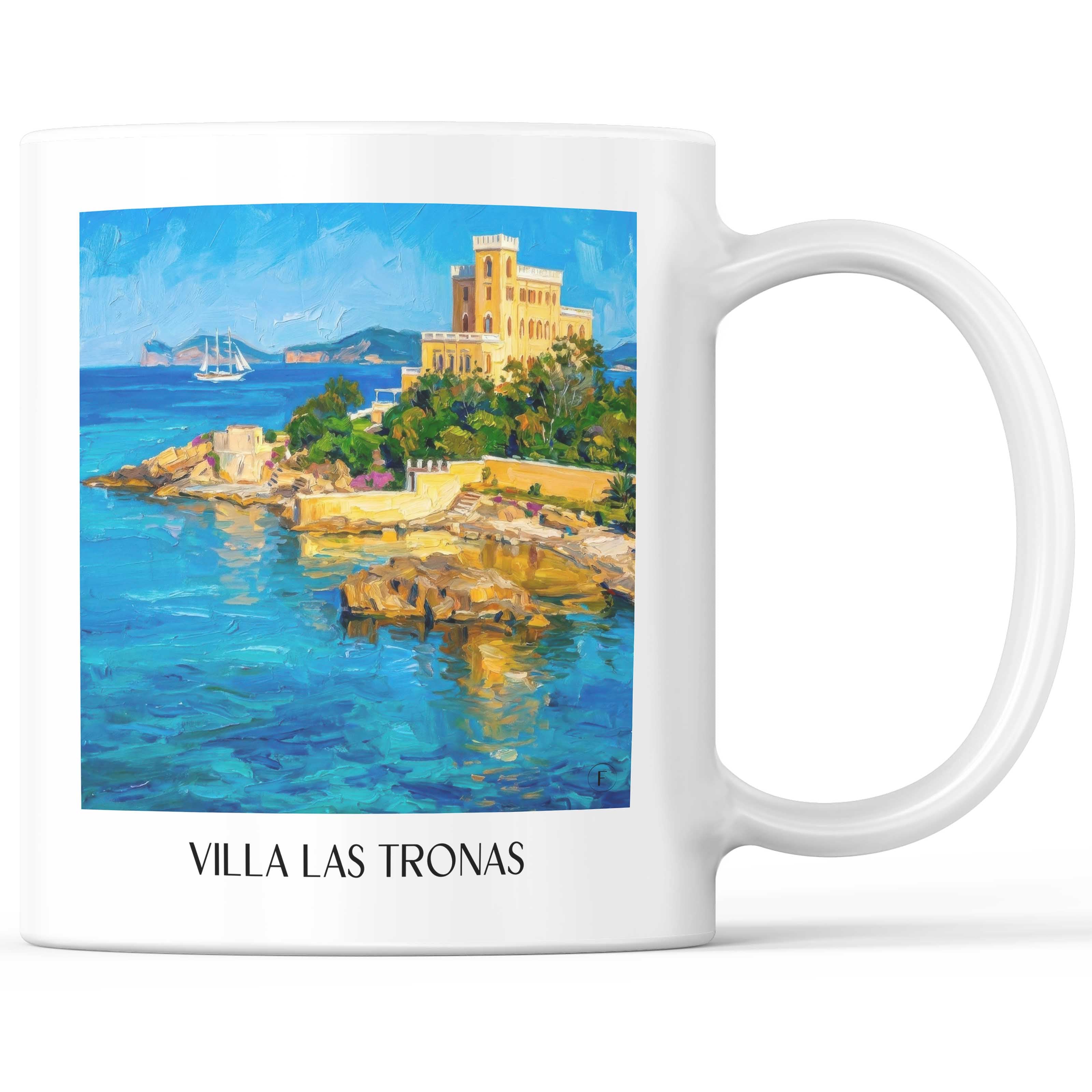 Villa las Tronas Kaffeebecher - Alghero - Italien Becher - Kaffeetasse im Ölgemälde Stil