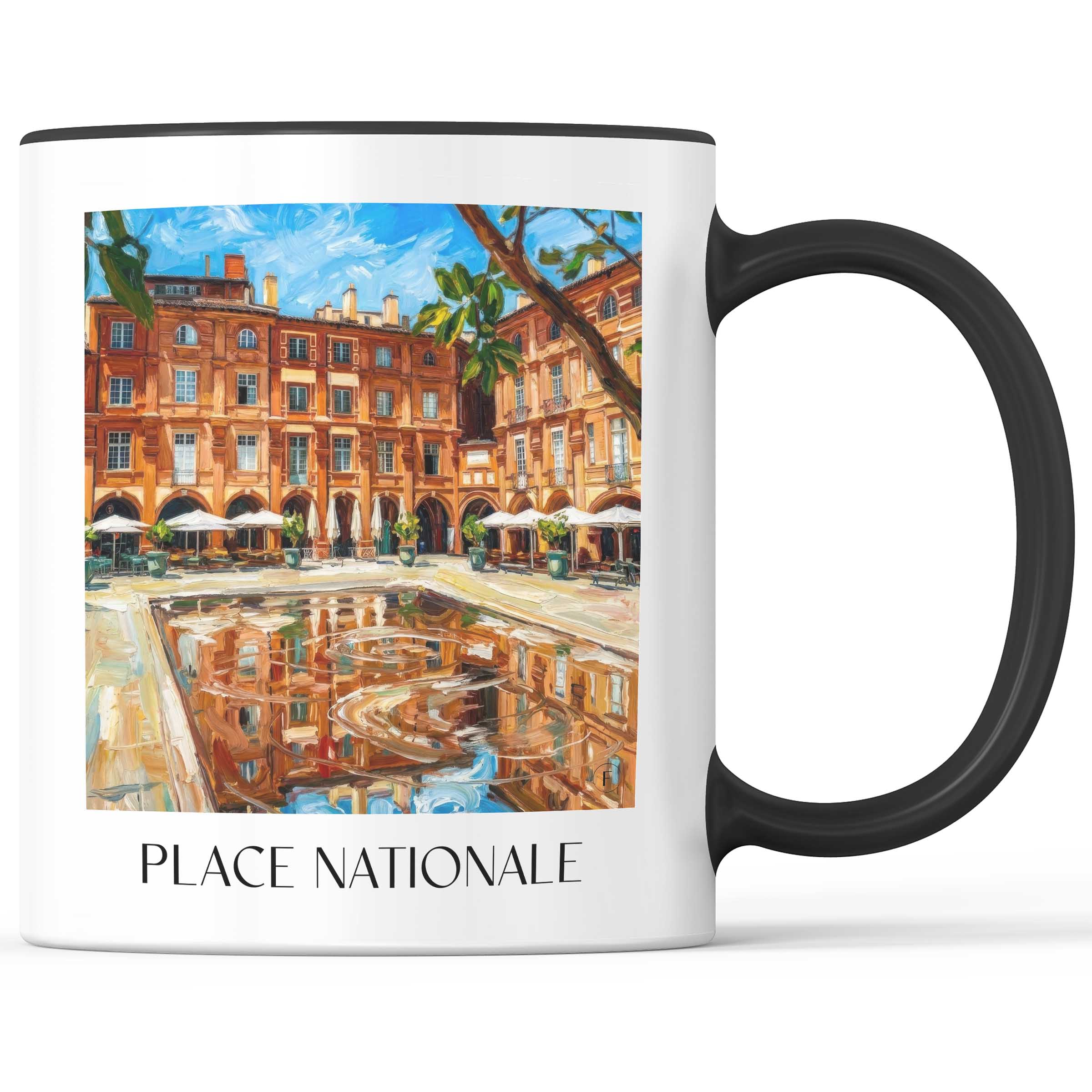 place-nationale-montauban-frankreich-kaffeebecher-oil-painting-oelgemaelde