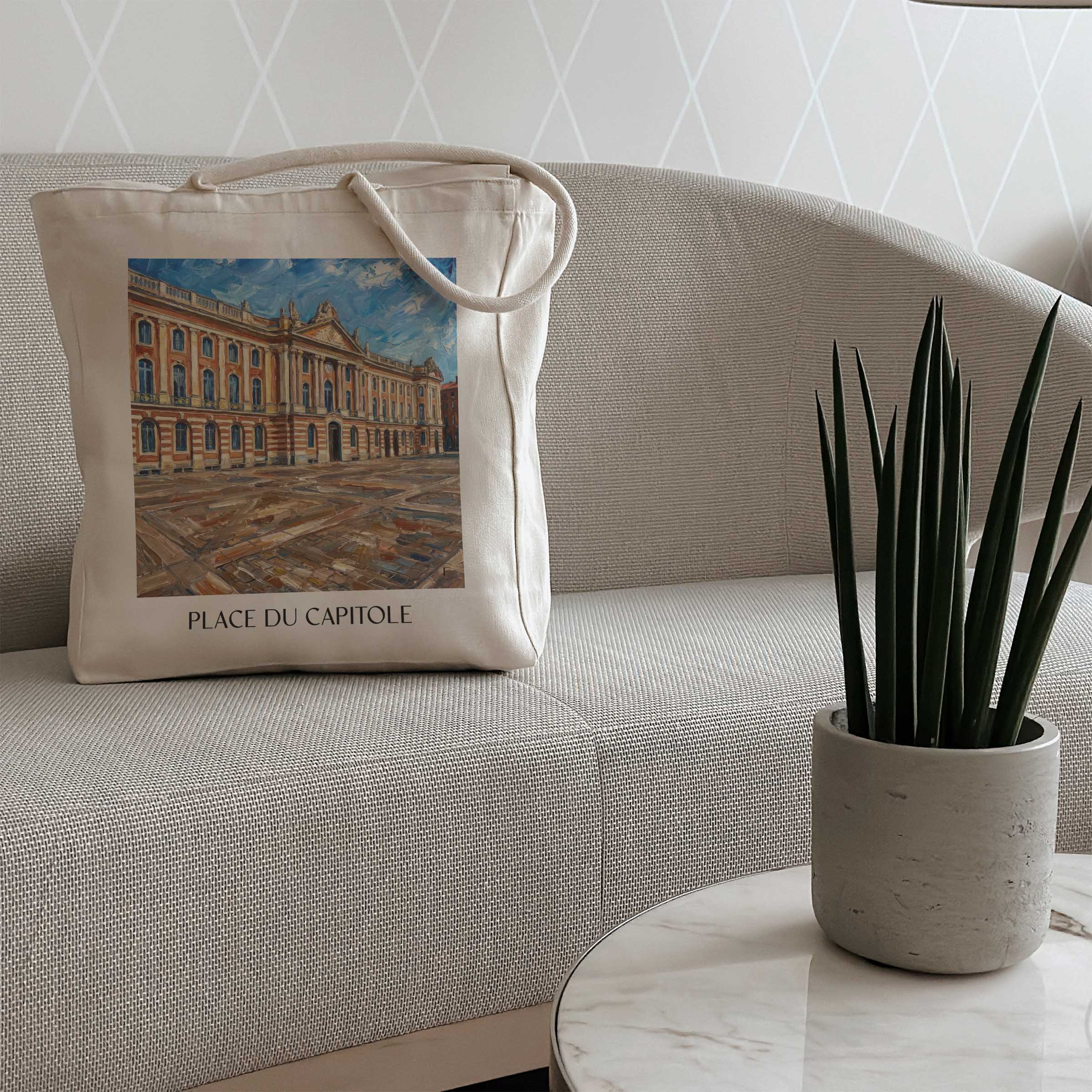 place-du-capitole-toulouse-frankreich-einkaufstasche-oil-painting-oelgemaelde