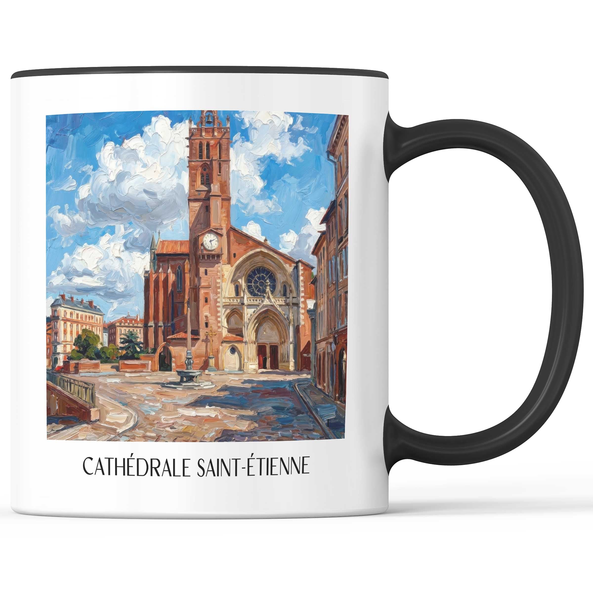 cathédrale-saint-étienne-toulouse-frankreich-kaffeebecher-oil-painting-oelgemaelde