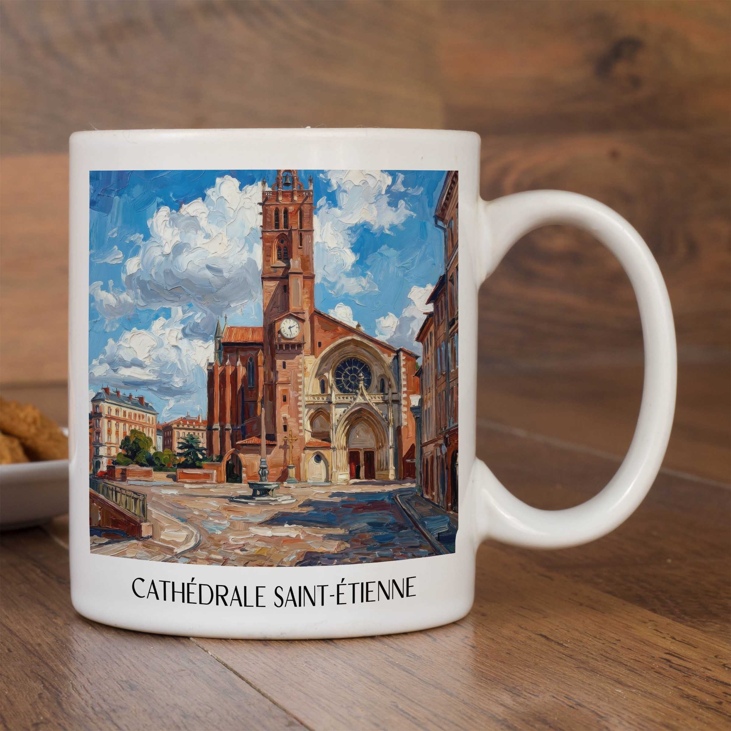cathédrale-saint-étienne-toulouse-frankreich-kaffeebecher-oil-painting-oelgemaelde
