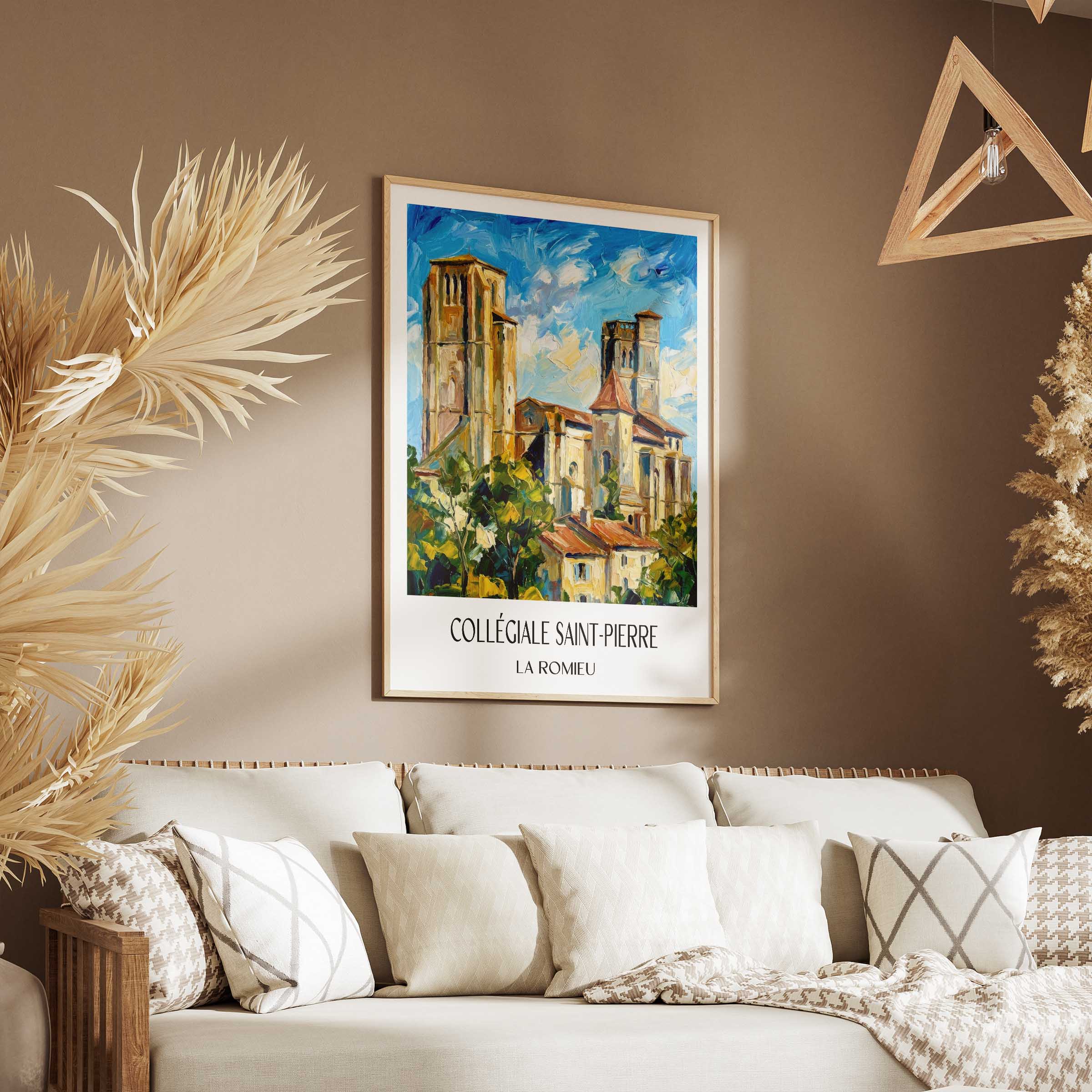 collégiale-saint-pierre-la-romieu-frankreich-poster-oil-painting-oelgemaelde
