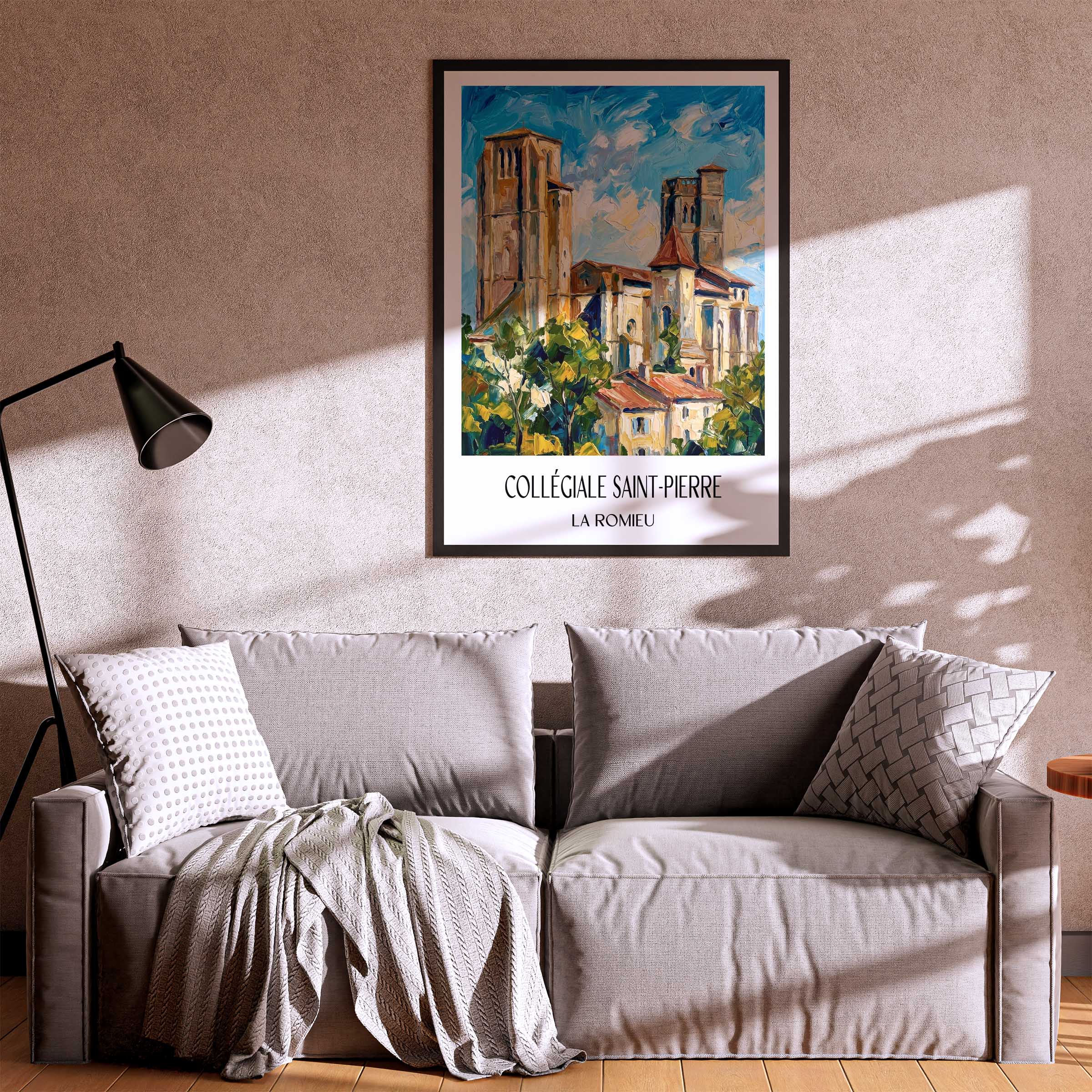 collégiale-saint-pierre-la-romieu-frankreich-poster-oil-painting-oelgemaelde