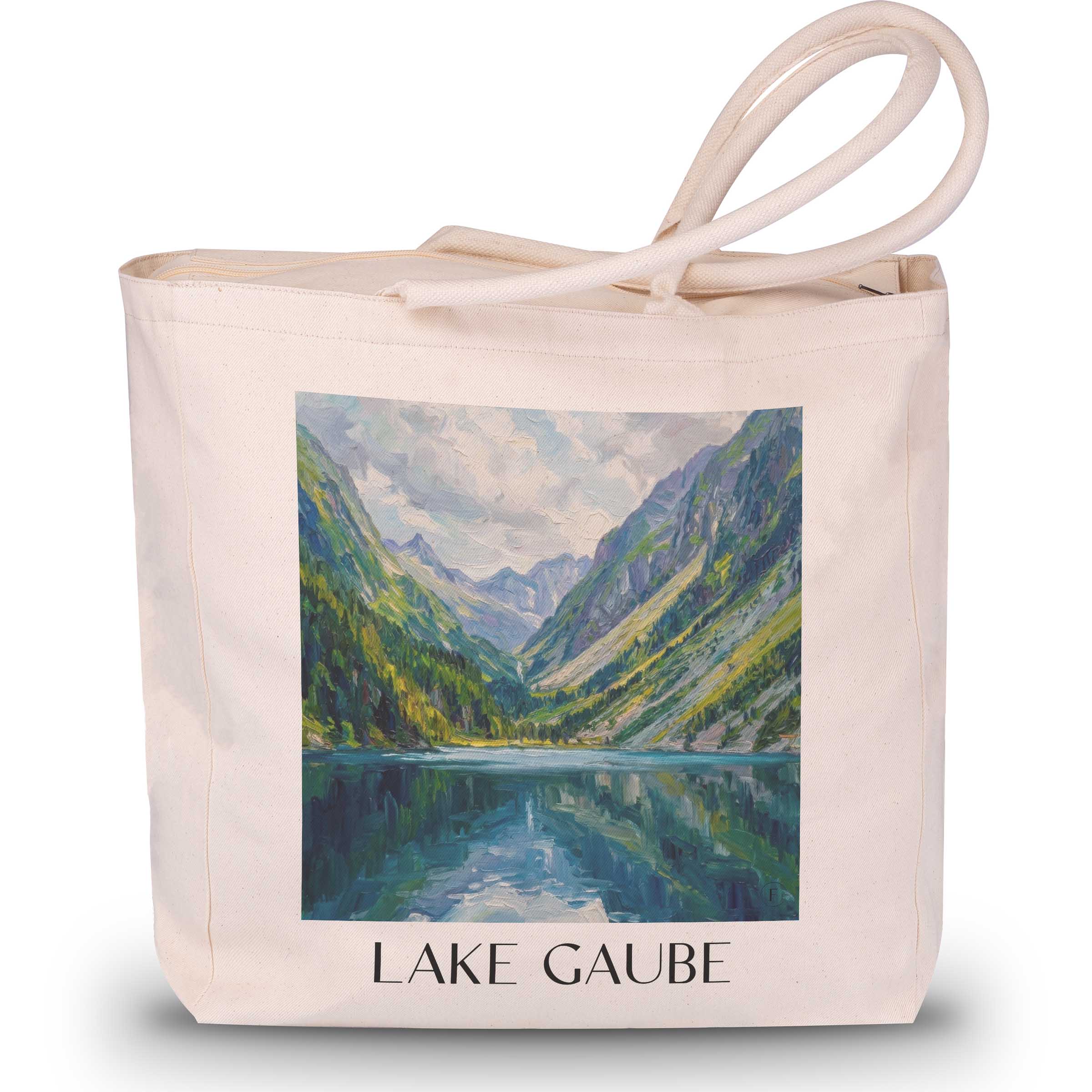 Lac de Gaube Shopping Tasche - Pyrénées - Frankreich Tote Bag - Einkaufstasche im Ölgemälde Stil