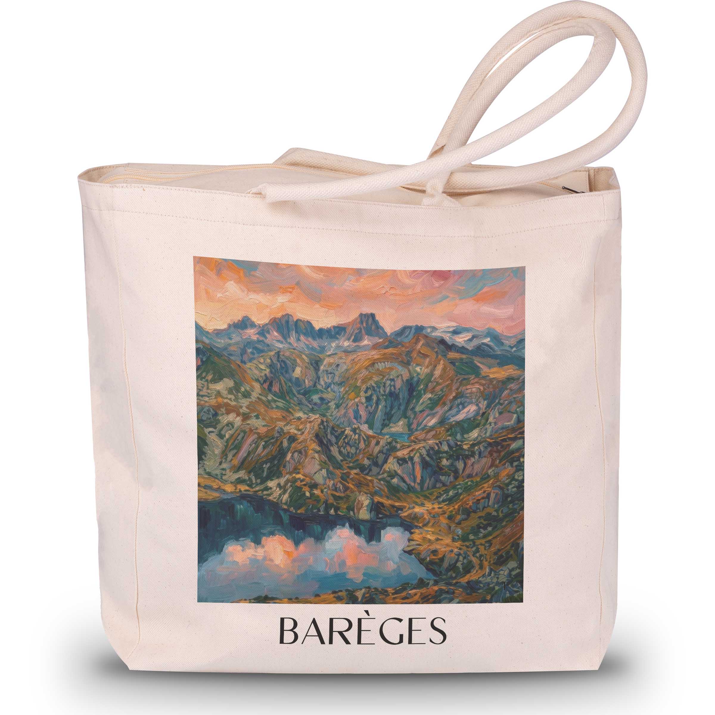 Barèges Shopping Tasche - Vallée du Bastan - Frankreich Tote Bag - Einkaufstasche im Ölgemälde Stil