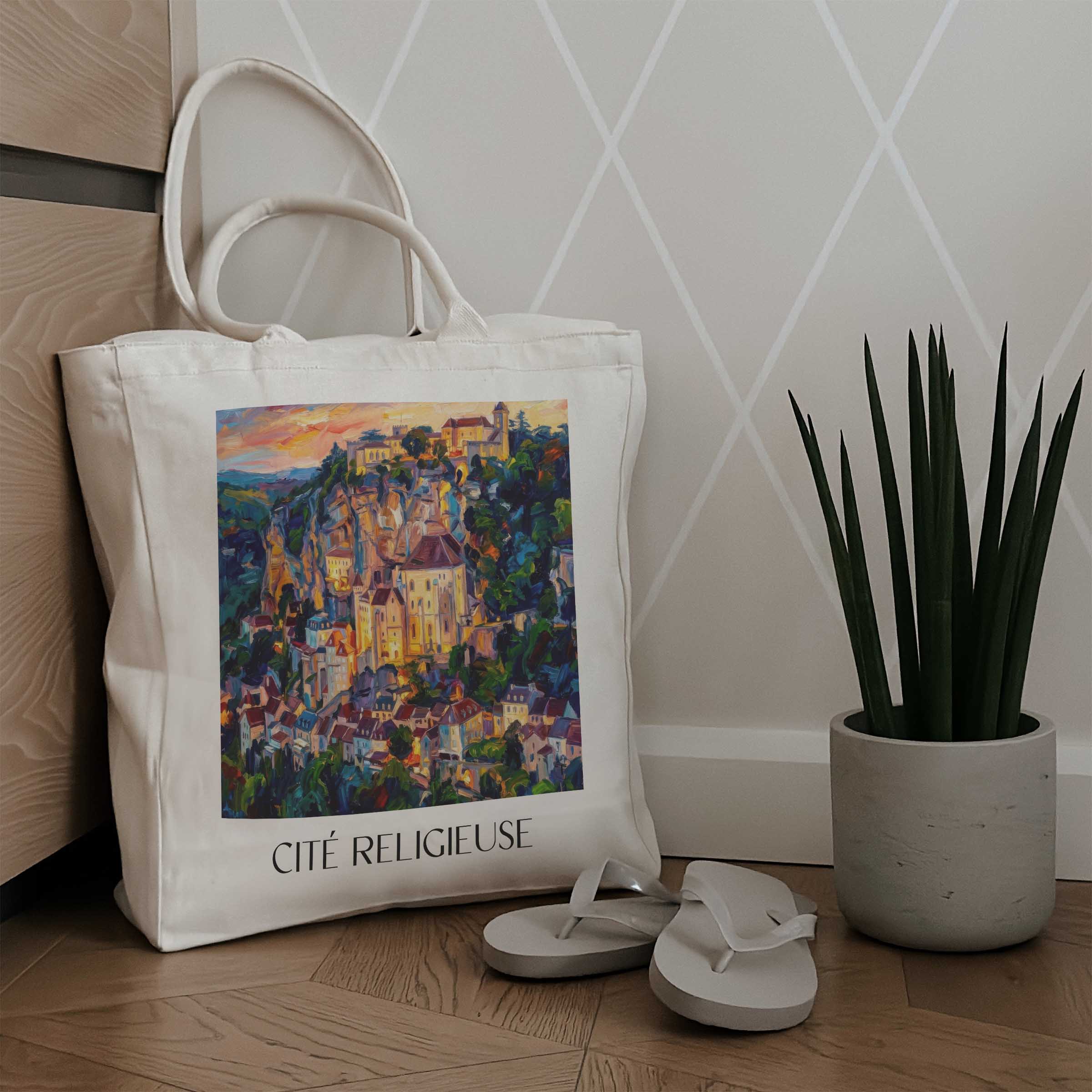 cité-religieuse-rocamadour-frankreich-einkaufstasche-oil-painting-oelgemaelde