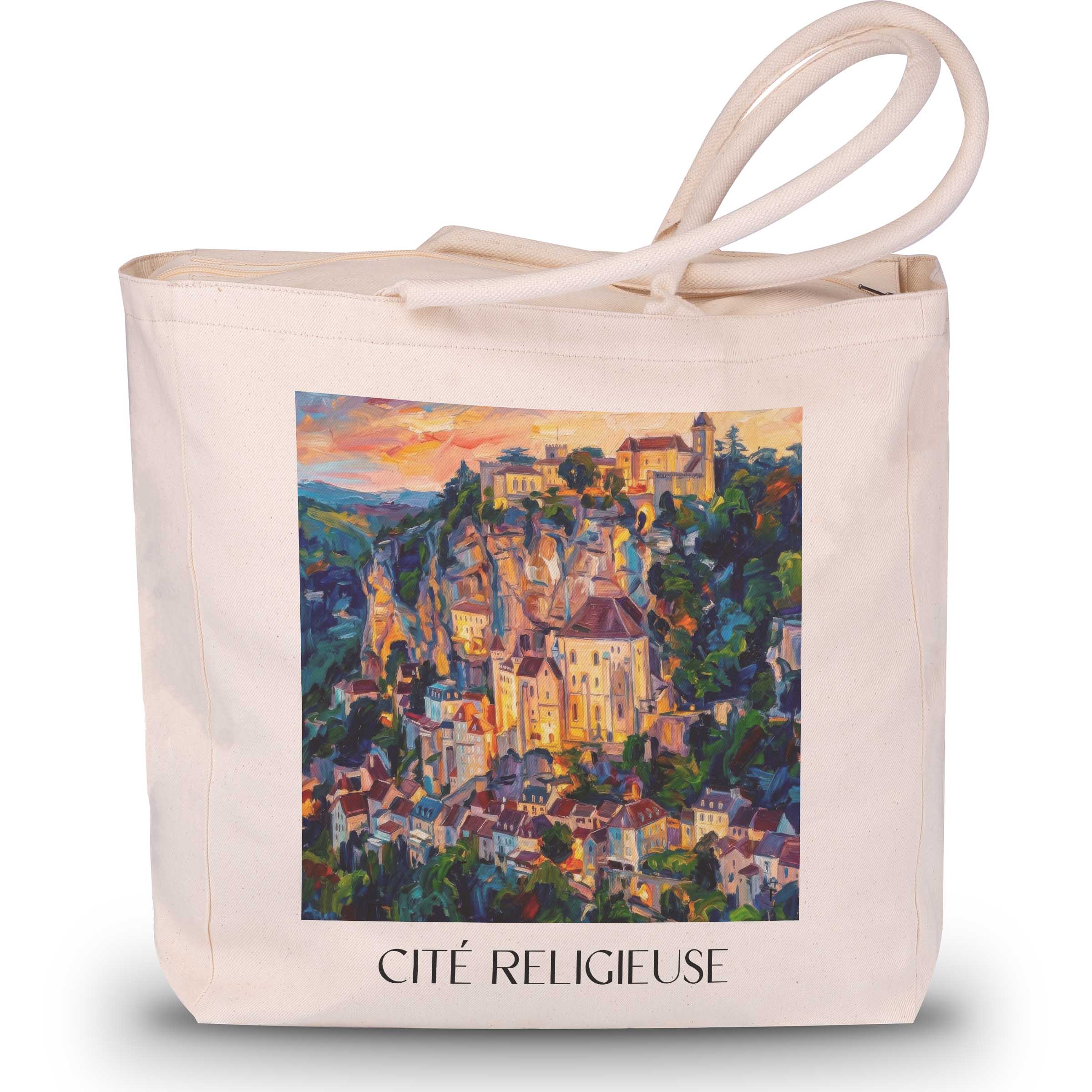 Cité Religieuse Shopping Tasche - Rocamadour - Frankreich Tote Bag - Einkaufstasche im Ölgemälde Stil