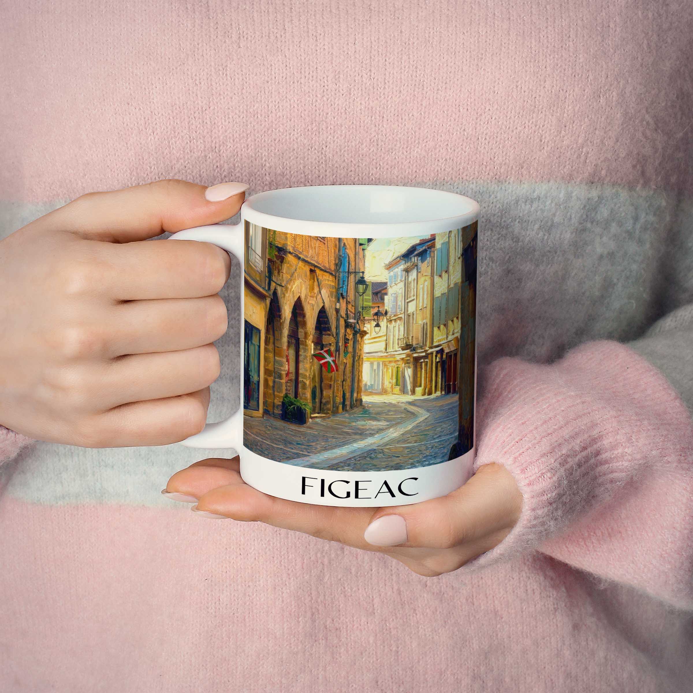 figeac-vallée-du-célé-frankreich-kaffeebecher-oil-painting-oelgemaelde