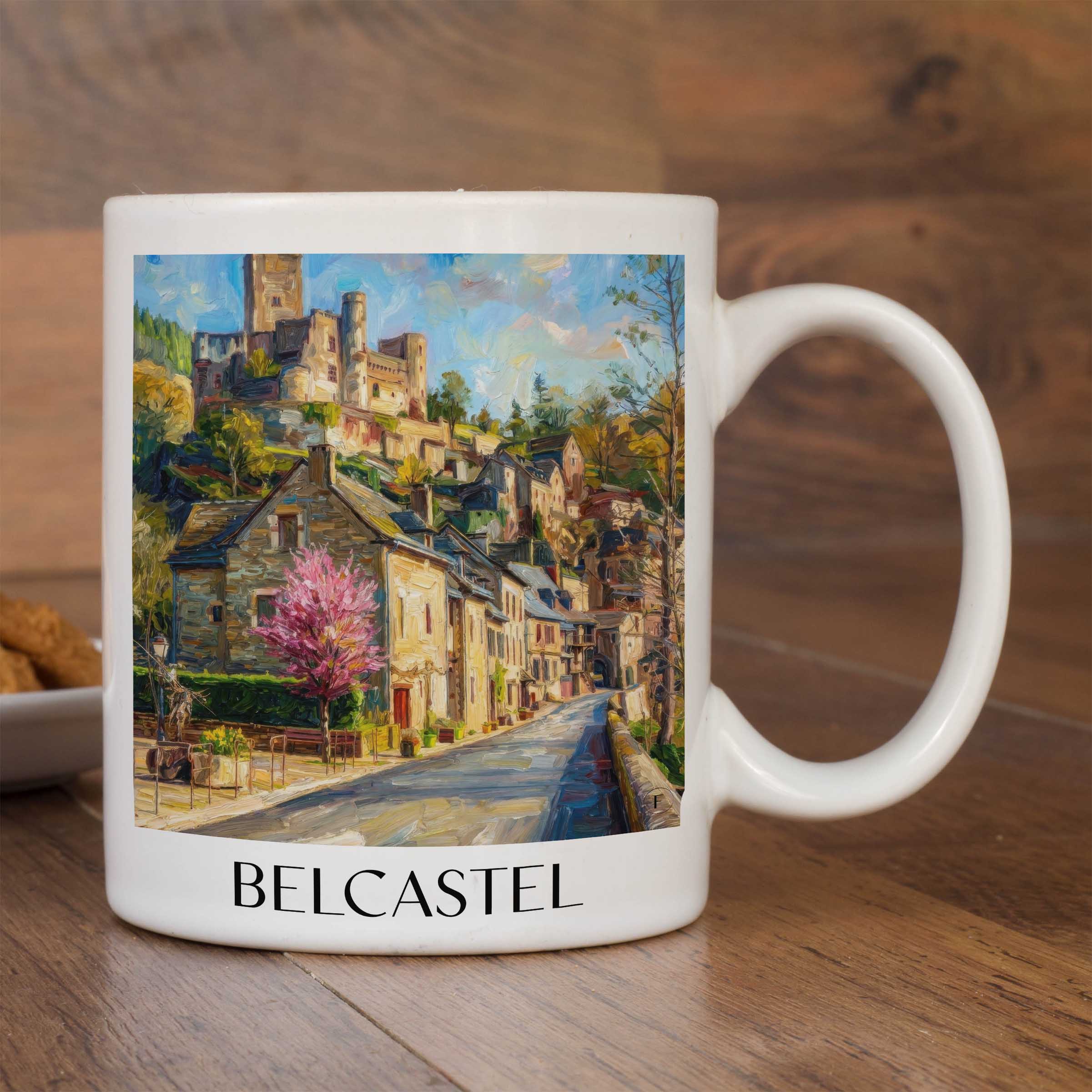 belcastel-vallée-de-l'aveyron-frankreich-kaffeebecher-oil-painting-oelgemaelde