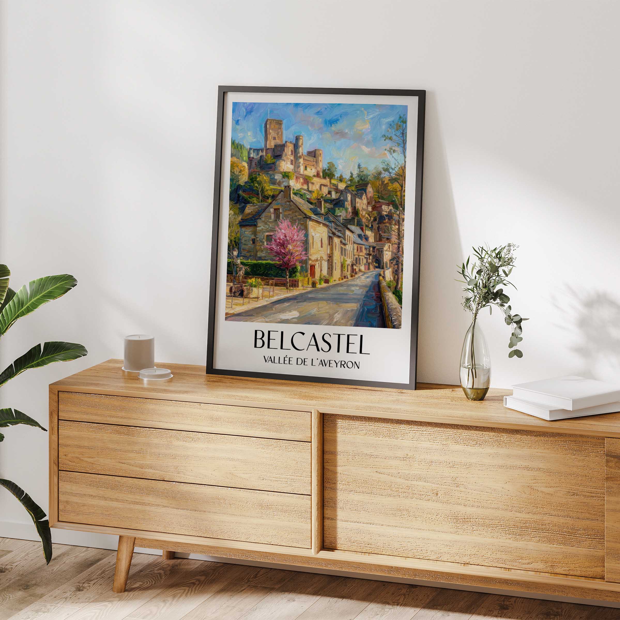belcastel-vallée-de-l'aveyron-frankreich-poster-oil-painting-oelgemaelde