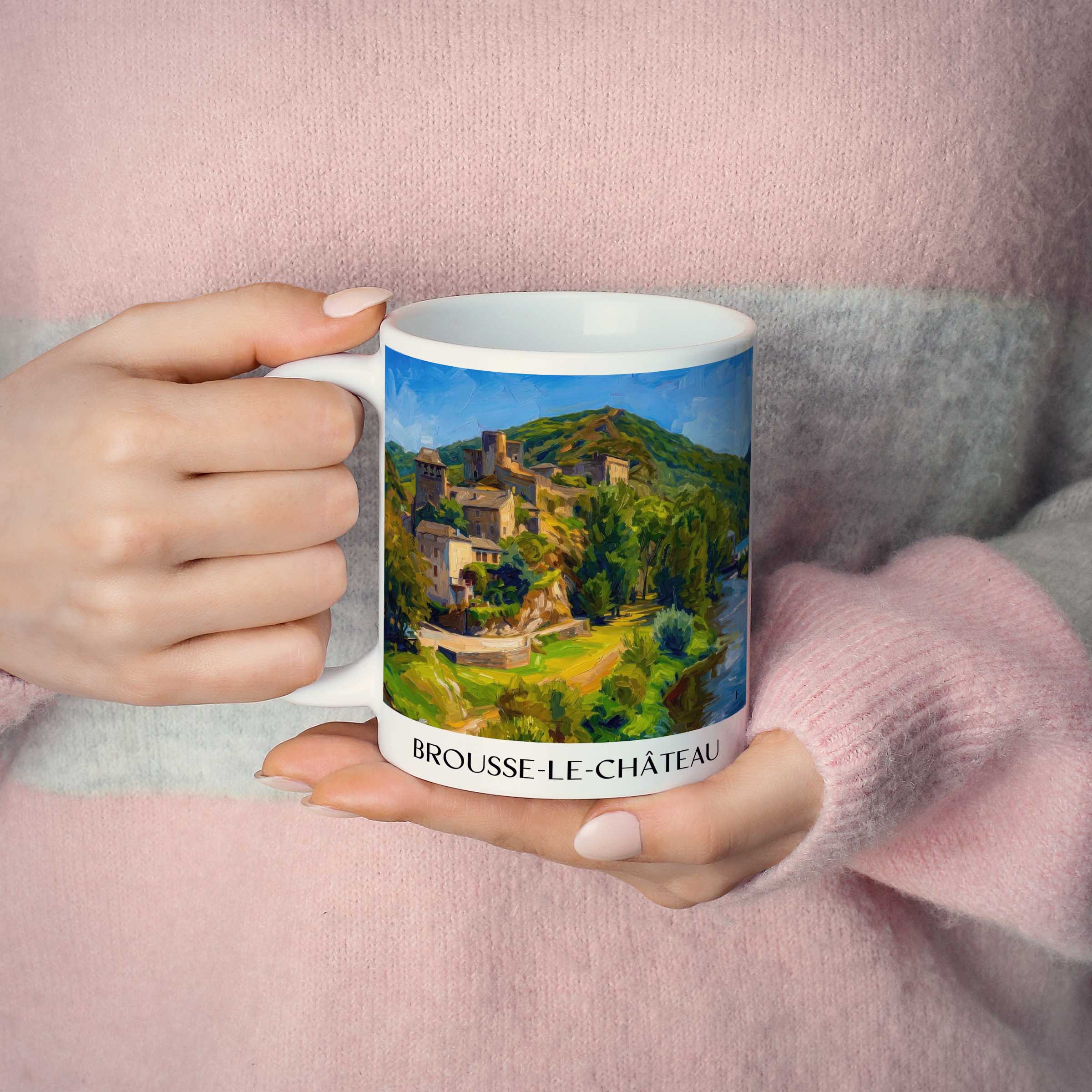 brousse-le-château-vallée-du-tarn-frankreich-kaffeebecher-oil-painting-oelgemaelde
