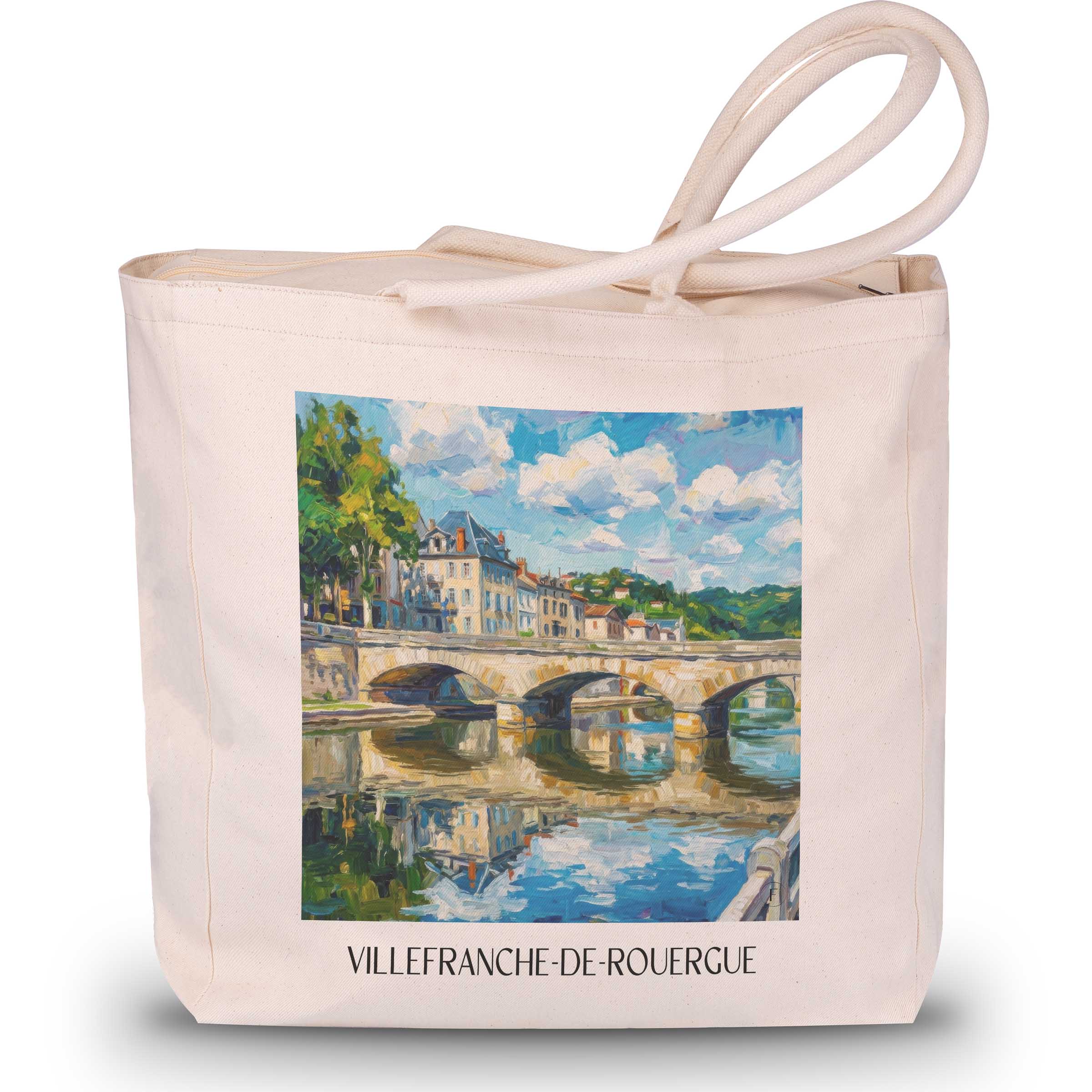 villefranche-de-rouergue-okzitanien-frankreich-einkaufstasche-oil-painting-oelgemaelde