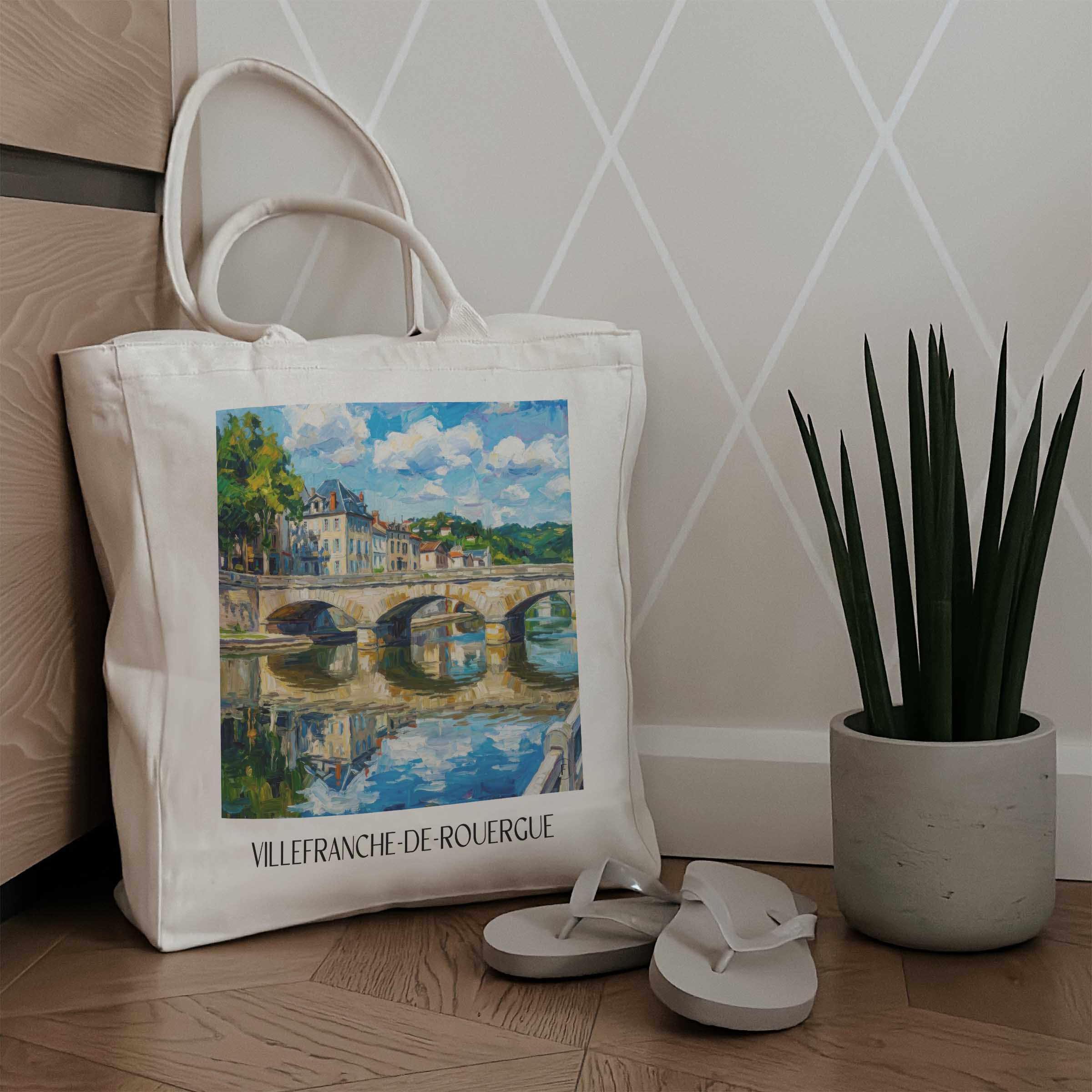 villefranche-de-rouergue-okzitanien-frankreich-einkaufstasche-oil-painting-oelgemaelde