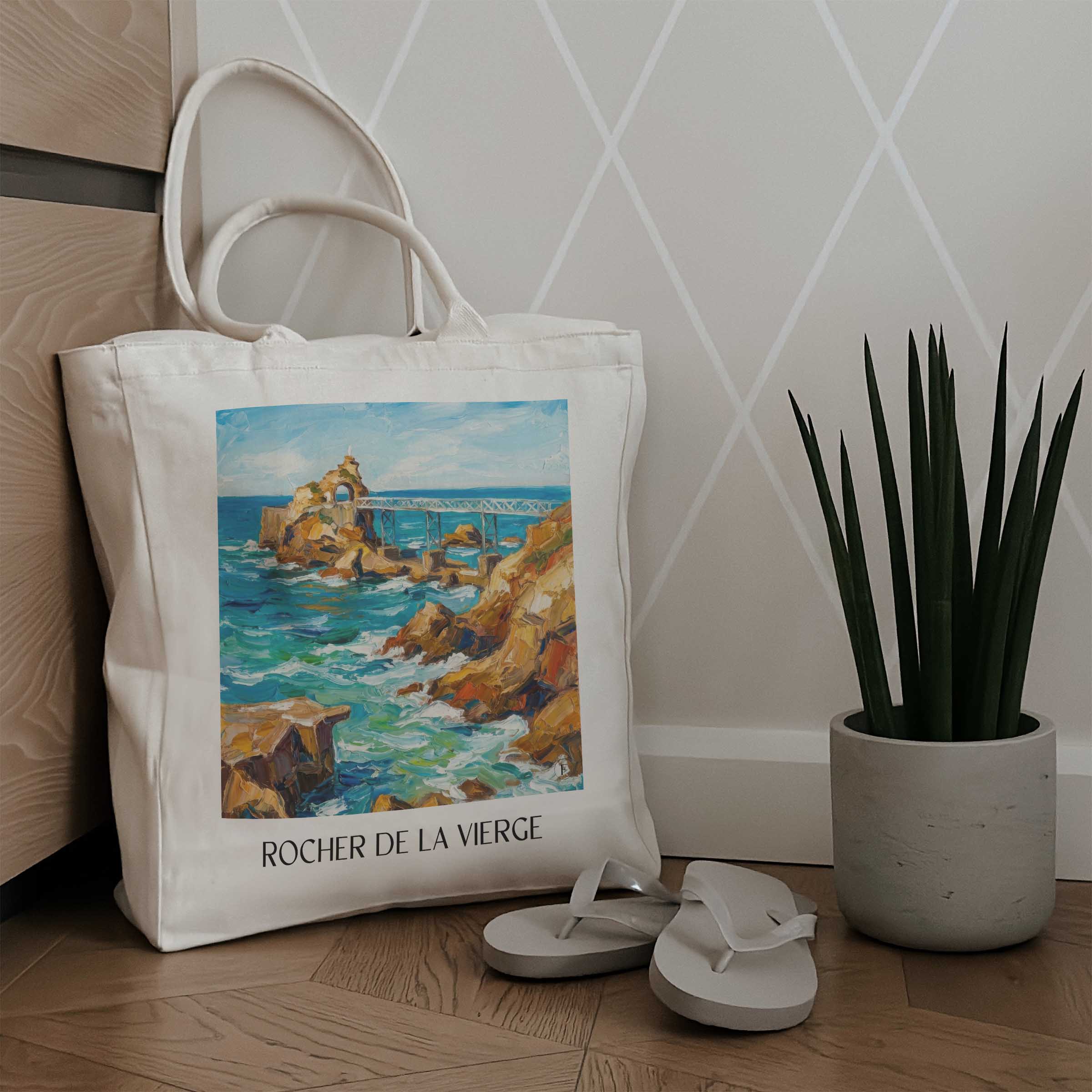 rocher-de-la-vierge-biarritz-frankreich-einkaufstasche-oil-painting-oelgemaelde