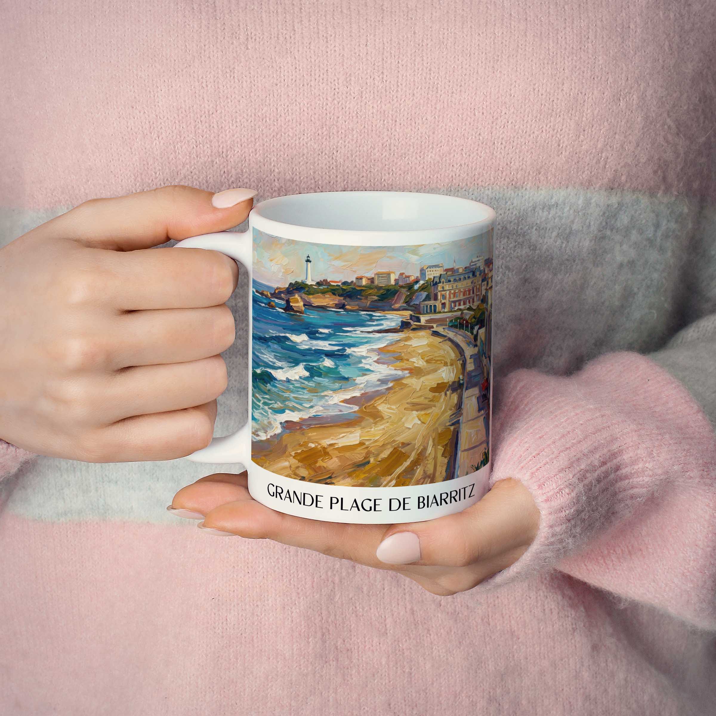 grande-plage-de-biarritz-pays-basque-frankreich-kaffeebecher-oil-painting-oelgemaelde