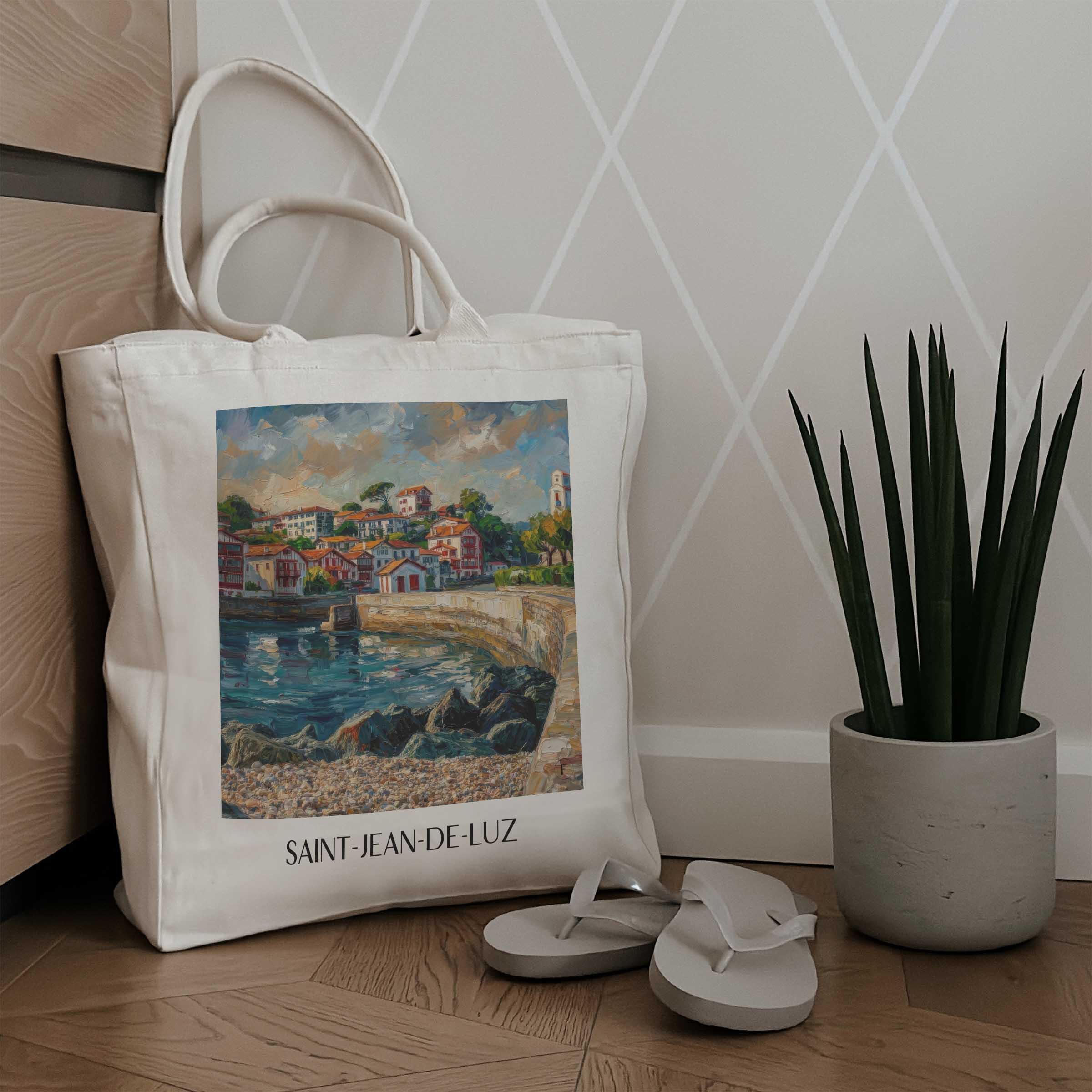 saint-jean-de-luz-pays-basque-frankreich-einkaufstasche-oil-painting-oelgemaelde