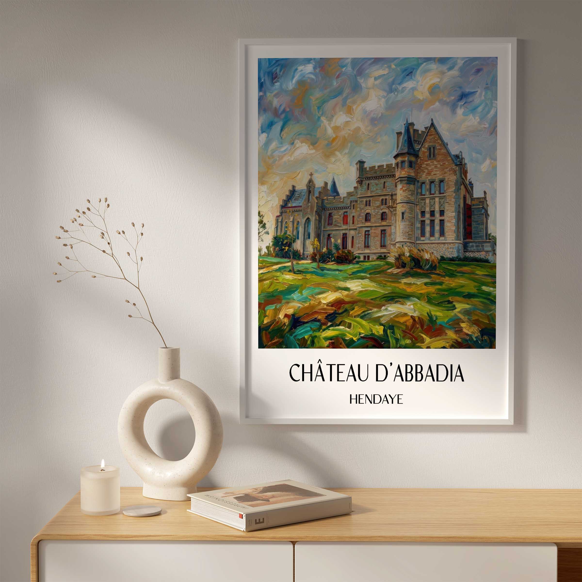 château-d'abbadia-hendaye-frankreich-poster-oil-painting-oelgemaelde