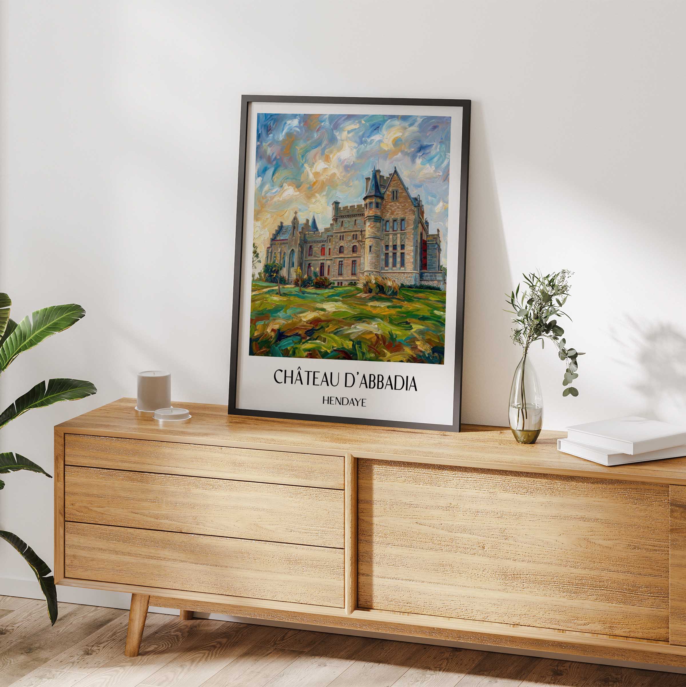château-d'abbadia-hendaye-frankreich-poster-oil-painting-oelgemaelde