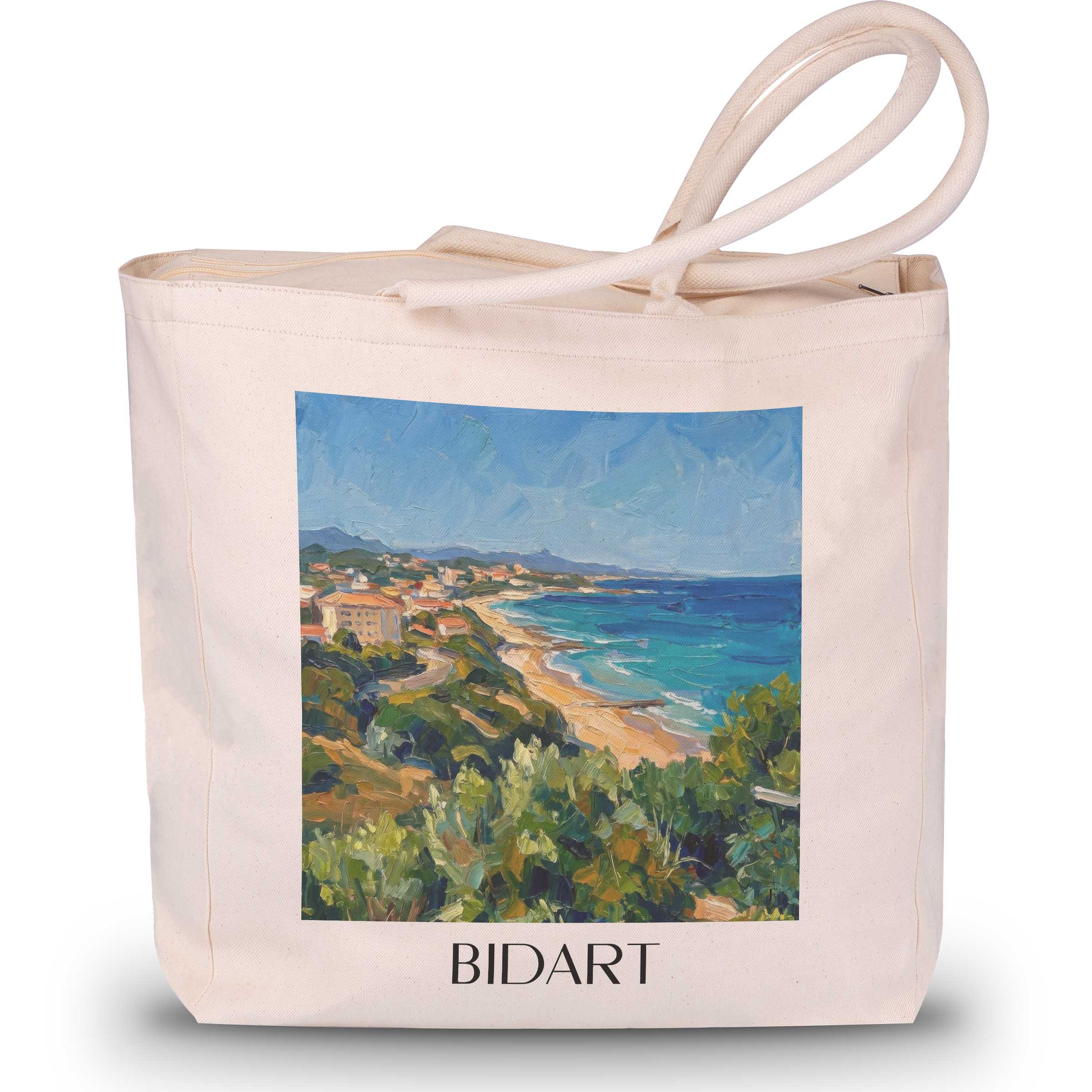 bidart-pays-basque-frankreich-einkaufstasche-oil-painting-oelgemaelde