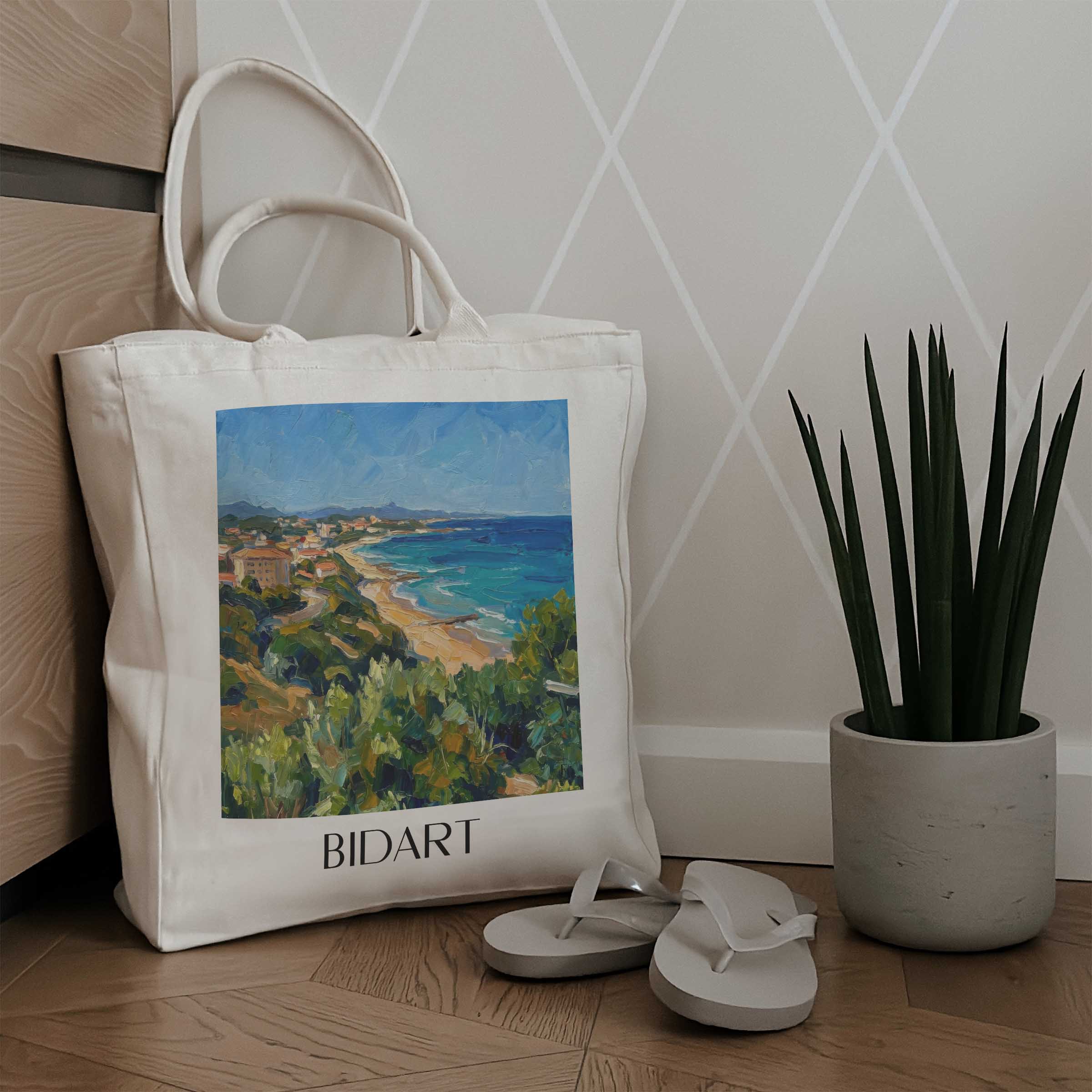 bidart-pays-basque-frankreich-einkaufstasche-oil-painting-oelgemaelde