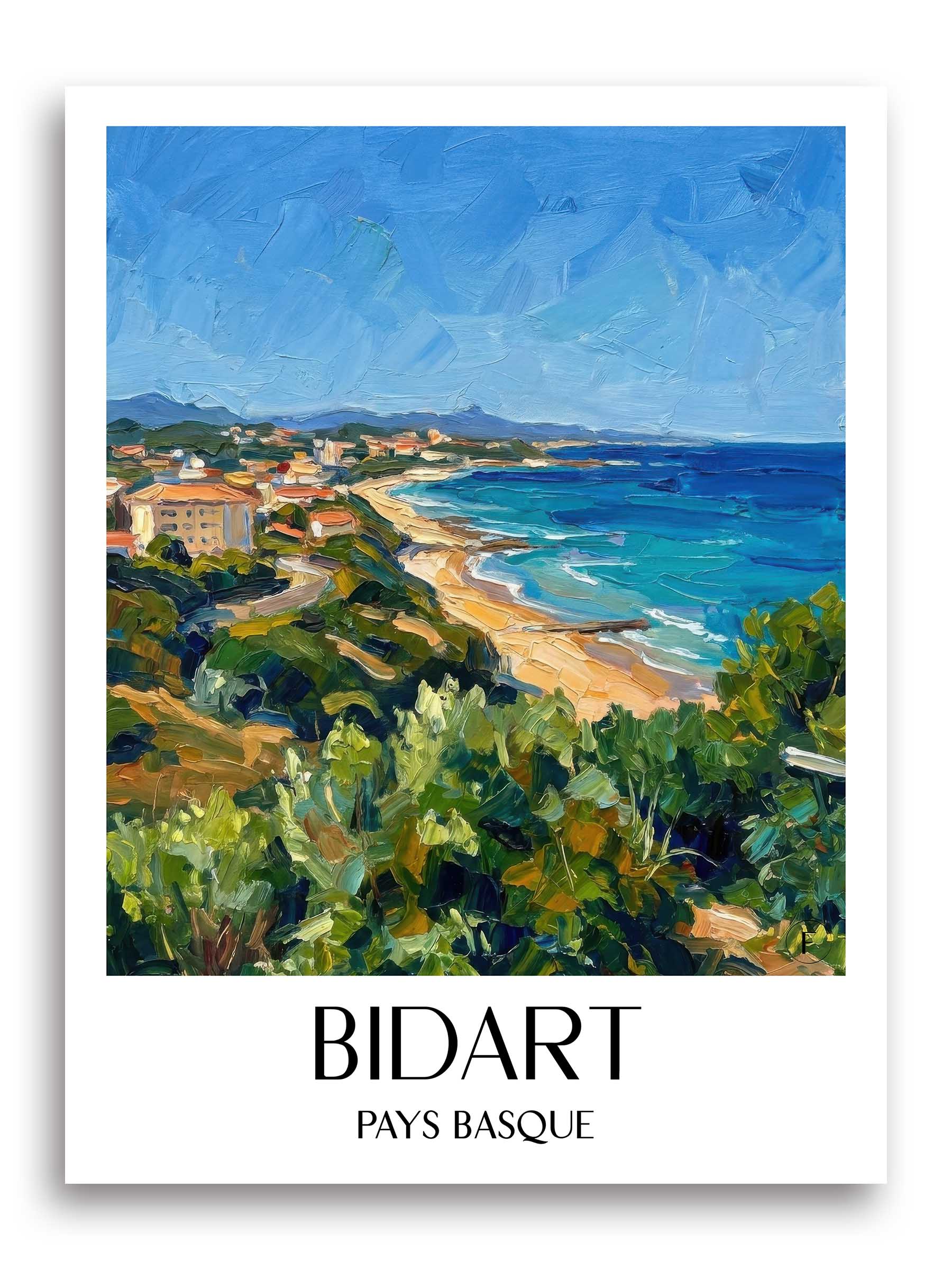 bidart-pays-basque-frankreich-poster-oil-painting-oelgemaelde