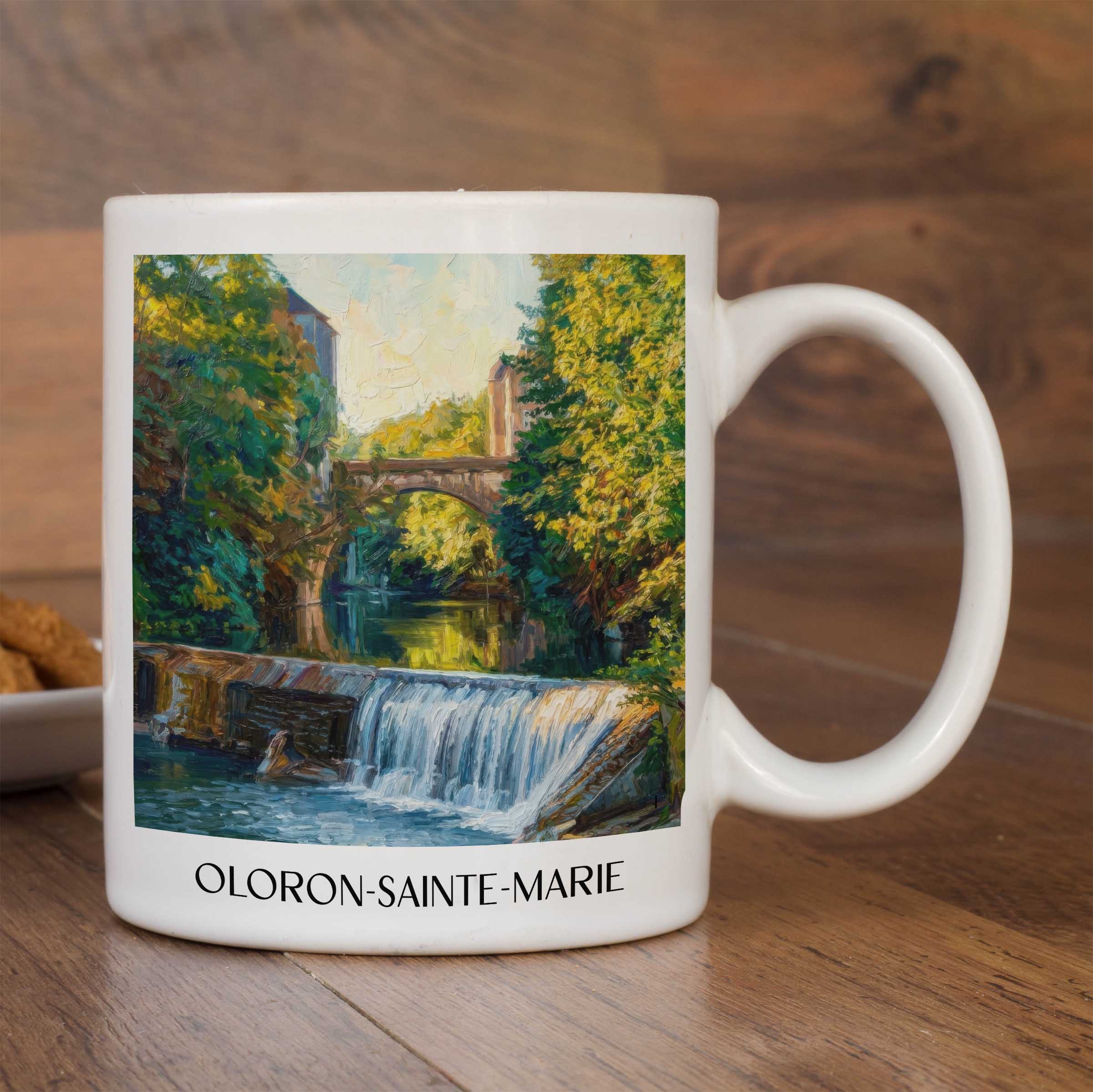 oloron-sainte-marie-béarn-frankreich-kaffeebecher-oil-painting-oelgemaelde