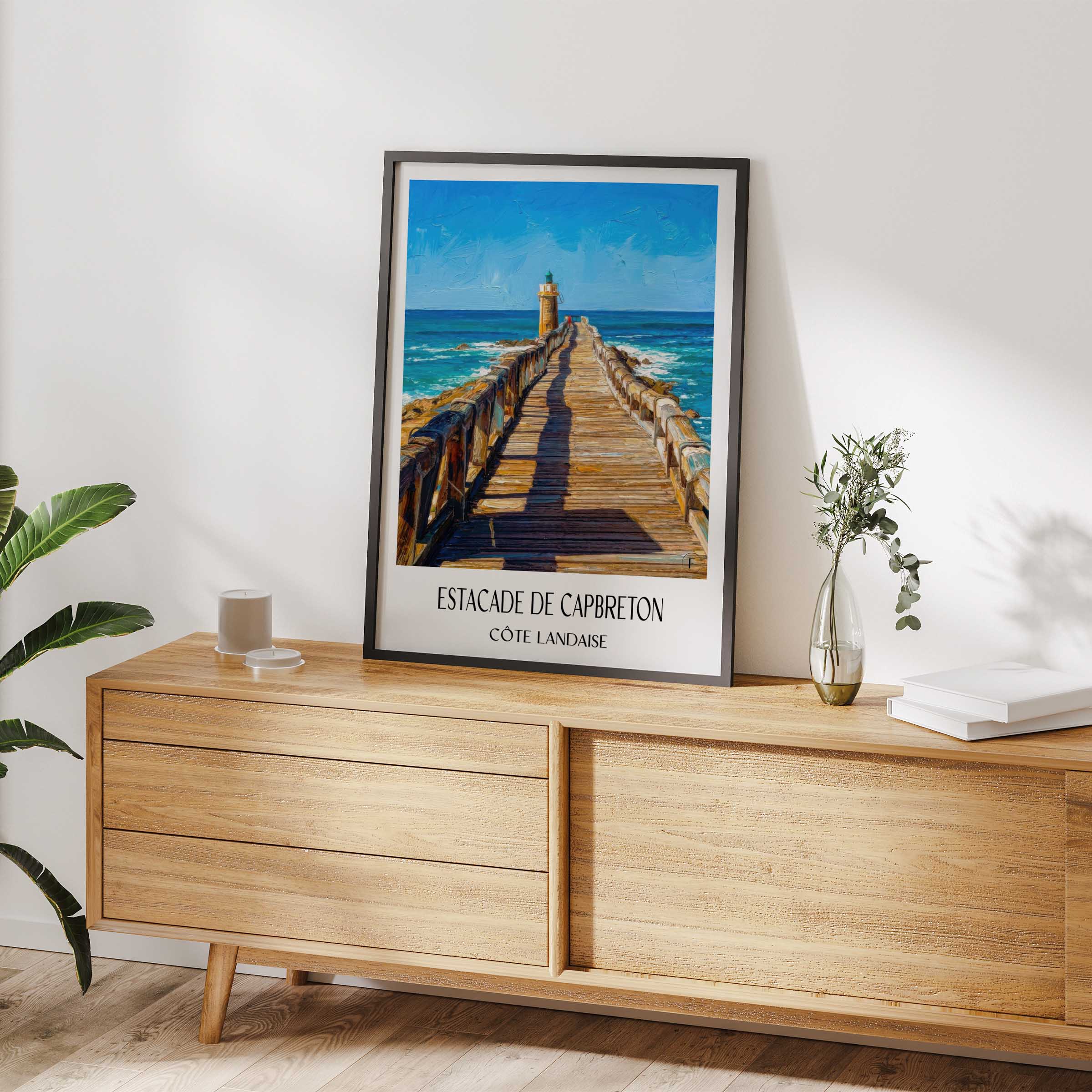 estacade-de-capbreton-côte-landaise-frankreich-poster-oil-painting-oelgemaelde
