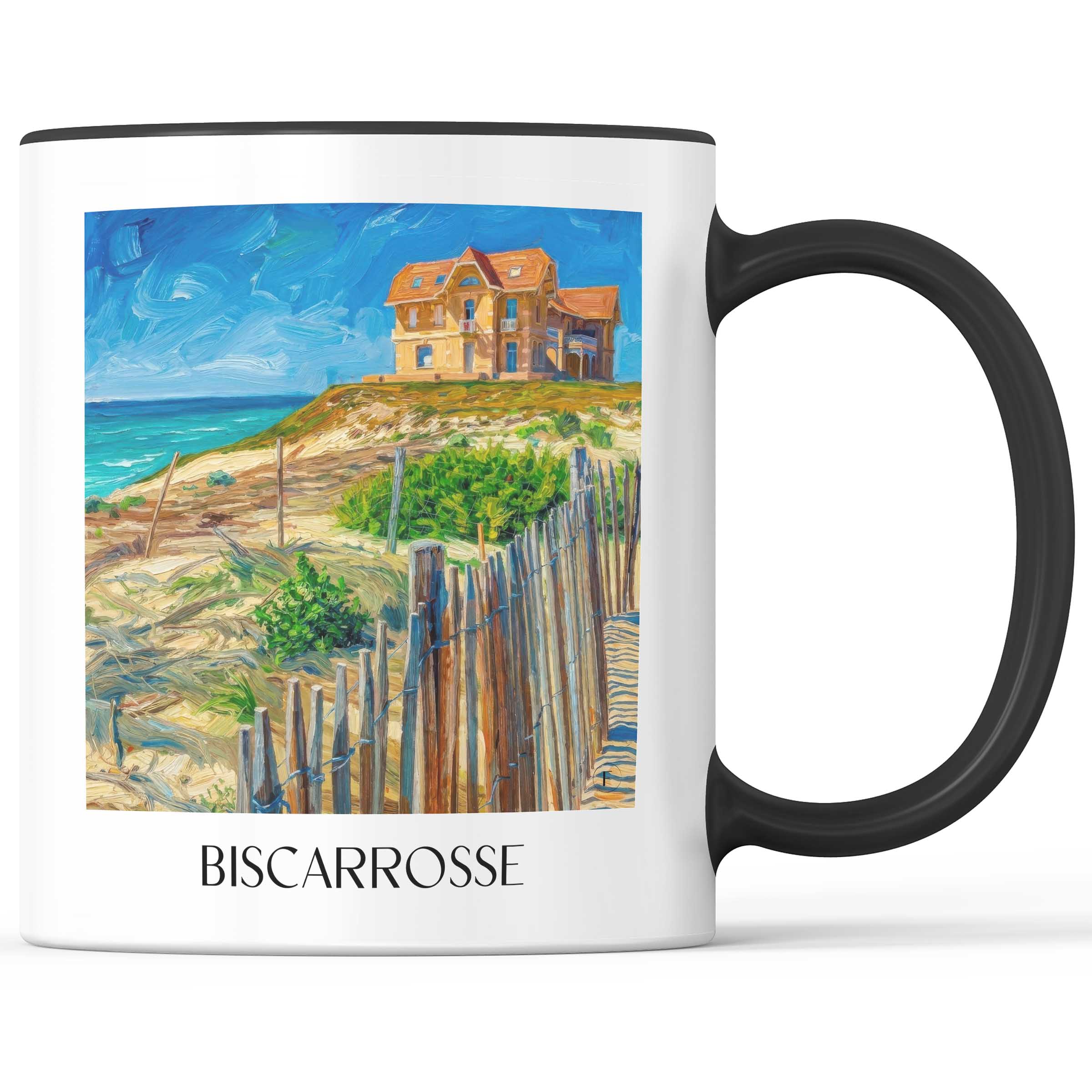 biscarrosse-côte-landaise-frankreich-kaffeebecher-oil-painting-oelgemaelde