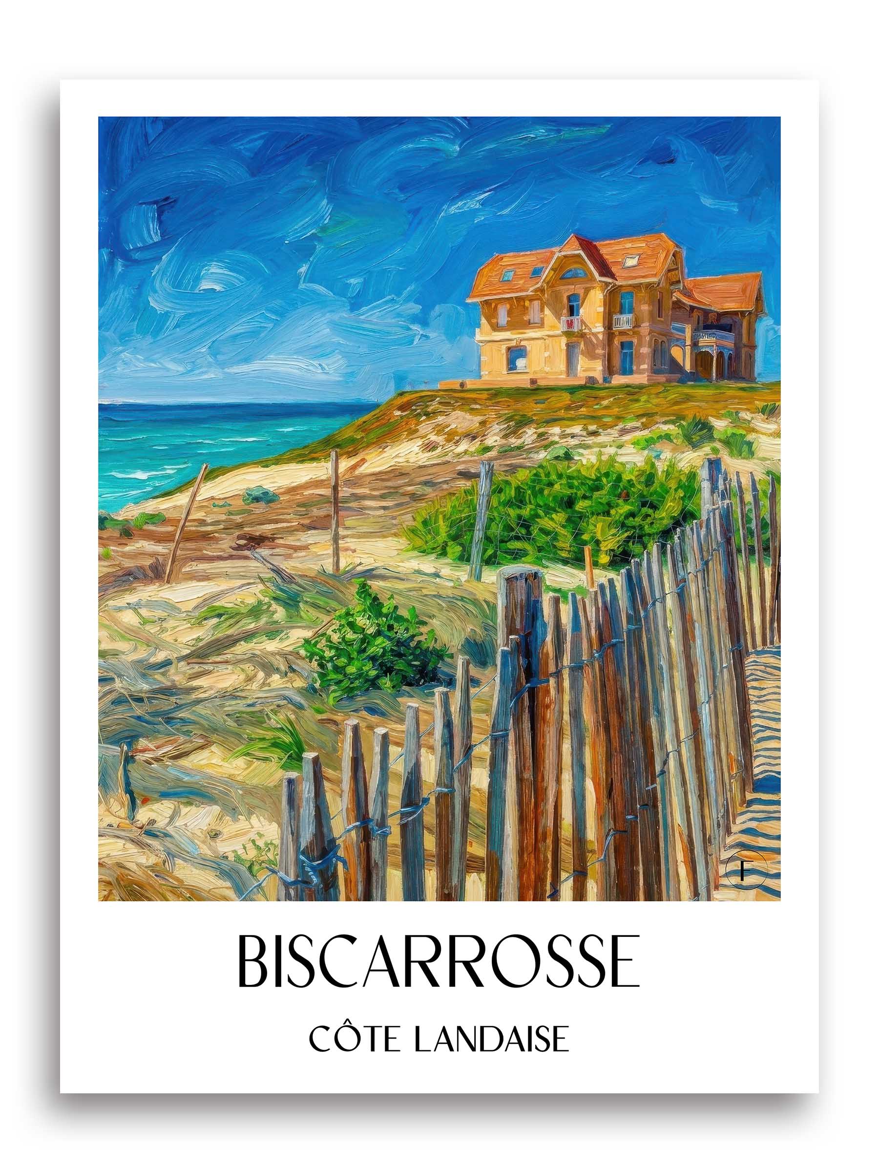 biscarrosse-côte-landaise-frankreich-poster-oil-painting-oelgemaelde